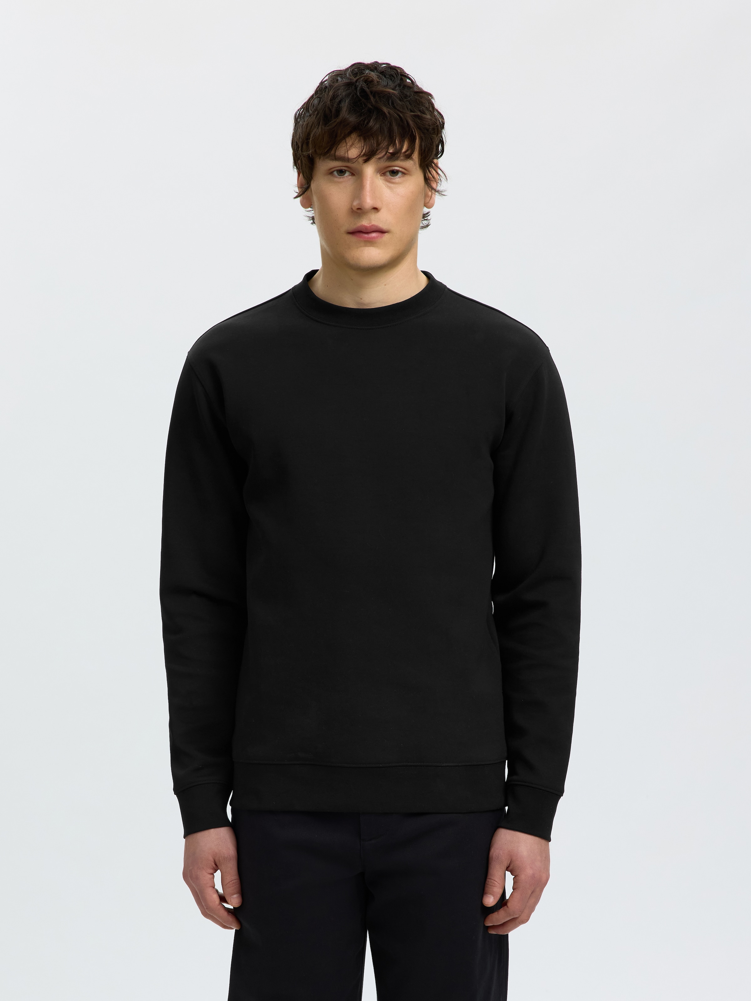 Image of SELECTED Sweatshirt "SLMTOM SOFT CREW NECK SWEAT NOOS", Baumwollmischung, regular fit