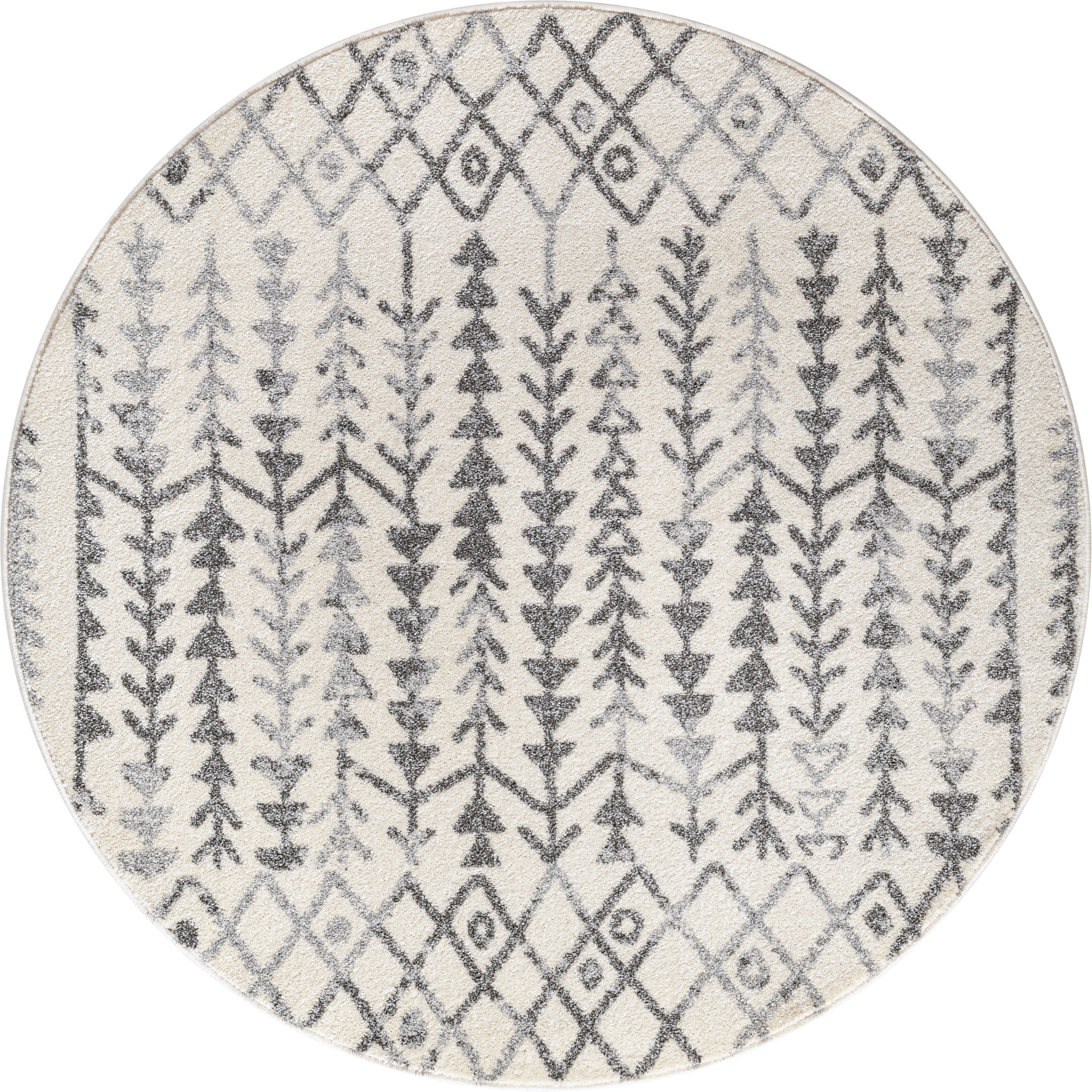 Sanat Teppich »Boho 8204  , auch als Läufer und in Rund« rund 10 mm Höhe Kurzflor, robust, Boho, Scandic, für Fussbodenheizung geeignet