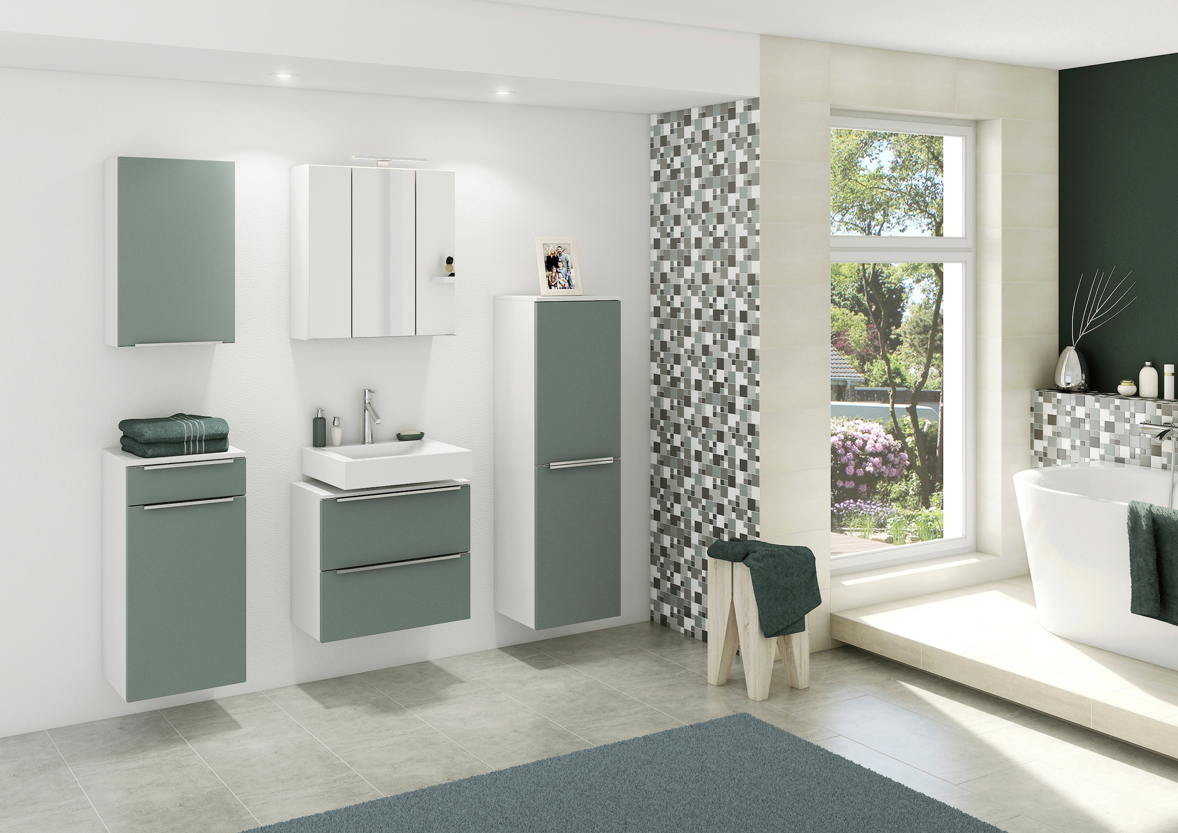 welltime Hängeschrank »Matera« Breite 40 cm, mit hochwertigen matten MDF-Fronten