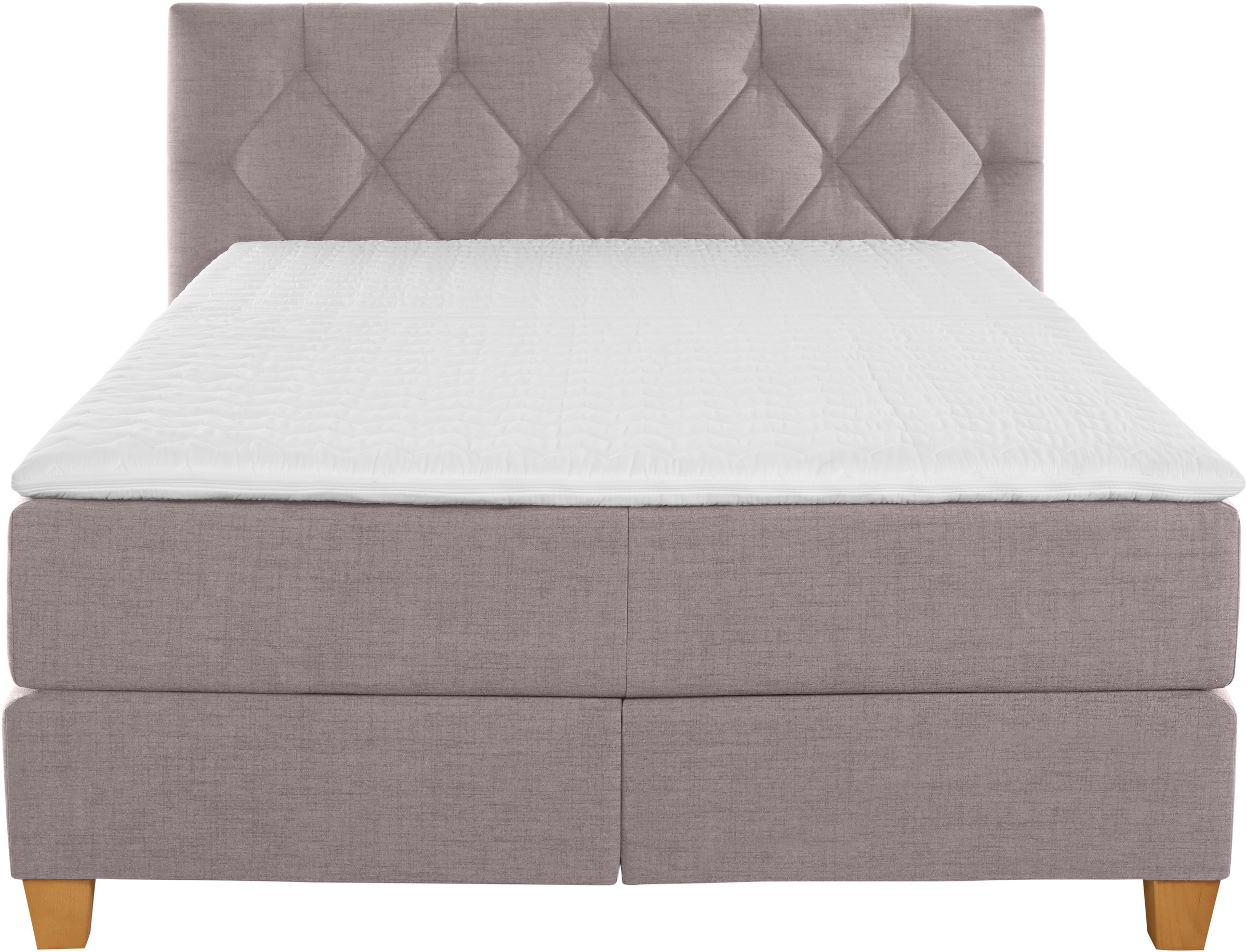 Home affaire Boxspringbett »Harmones« in 3 Breiten, Härtegrad auch im Mix mit je 1 Matratze in H2 und H3