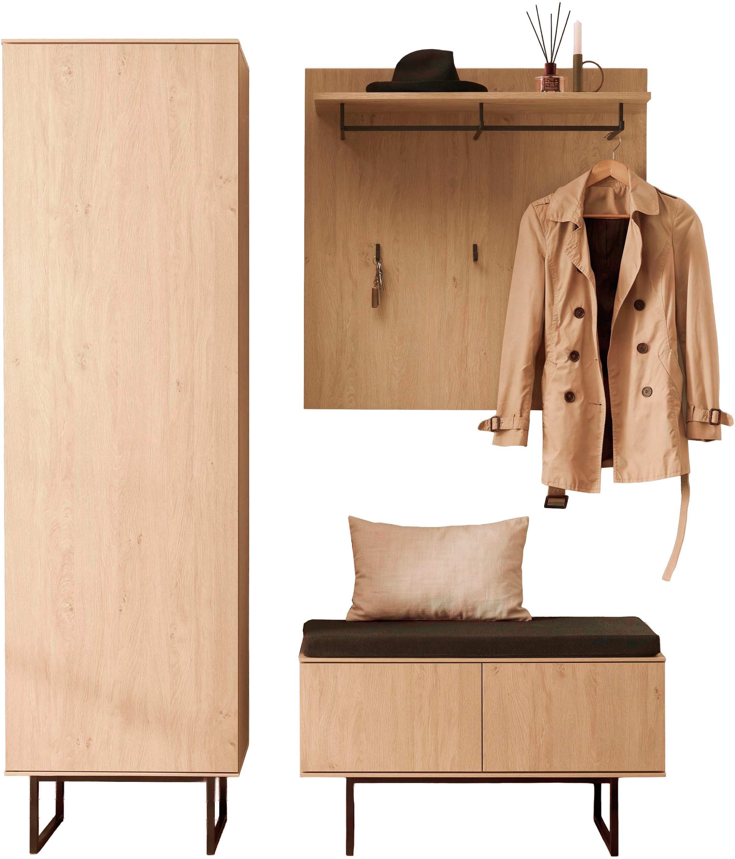 Image of Home affaire Garderoben-Set "Lund, moderne Garderobe, Komplettset mit viel Stauraum" Set, 3 Stk. tlg.