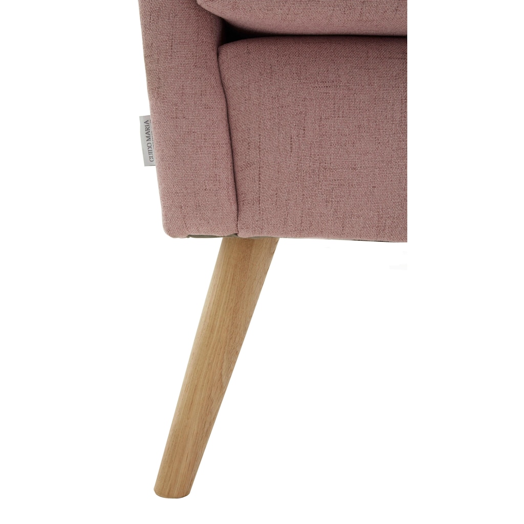 Guido Maria Kretschmer Home&Living Sessel »Salla auch in Fellimitat und Feincord, viele Bezugsarten«, wahlweise mit oder ohne Hocker; grosser Sessel: Masse B/T/H: 78/94/118cm