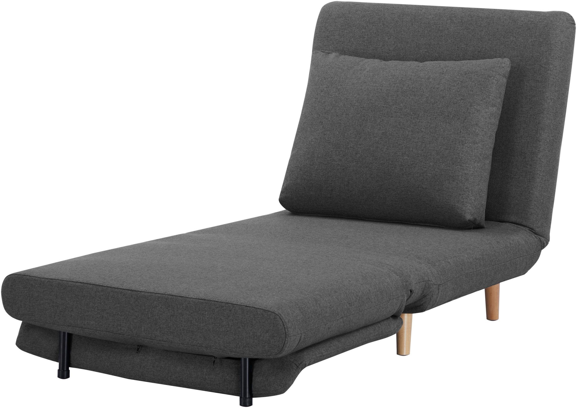 INOSIGN Sessel »AINSLEY« wandelbar zum Gästebett, Schlafsofa, Webstoff u. Cord-Bezug