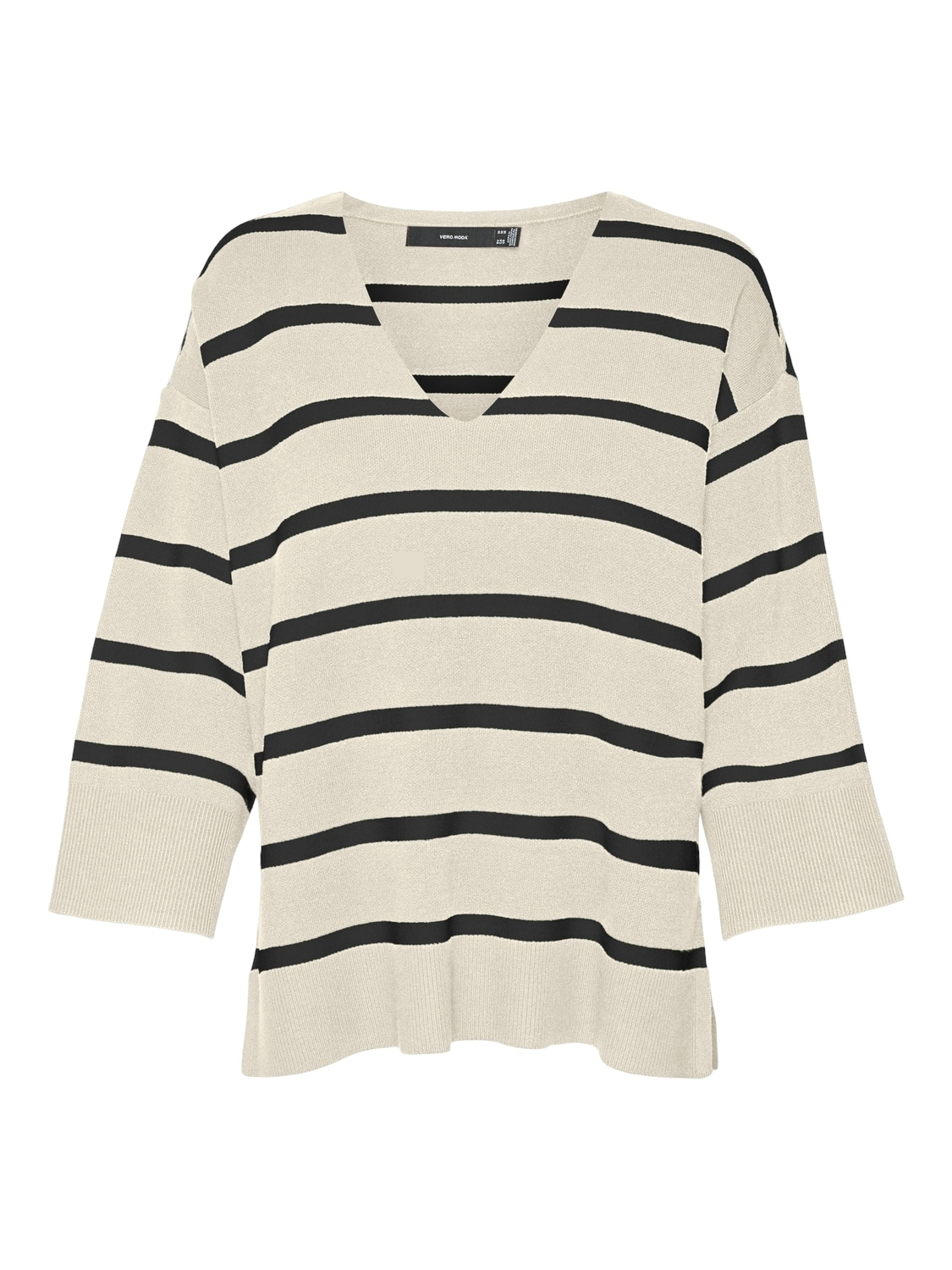 Vero Moda V-Ausschnitt-Pullover »VMSABA 3/4 V-NCK STRIPE PULLOVER GA NOOS«