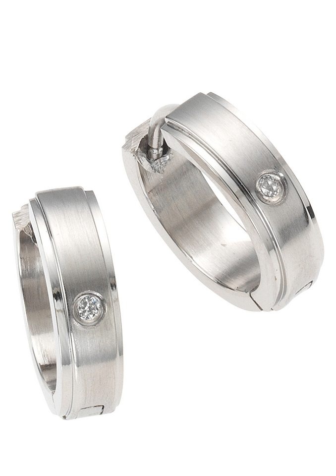 Paar Creolen »Basic, Matt/Glanz Optik«