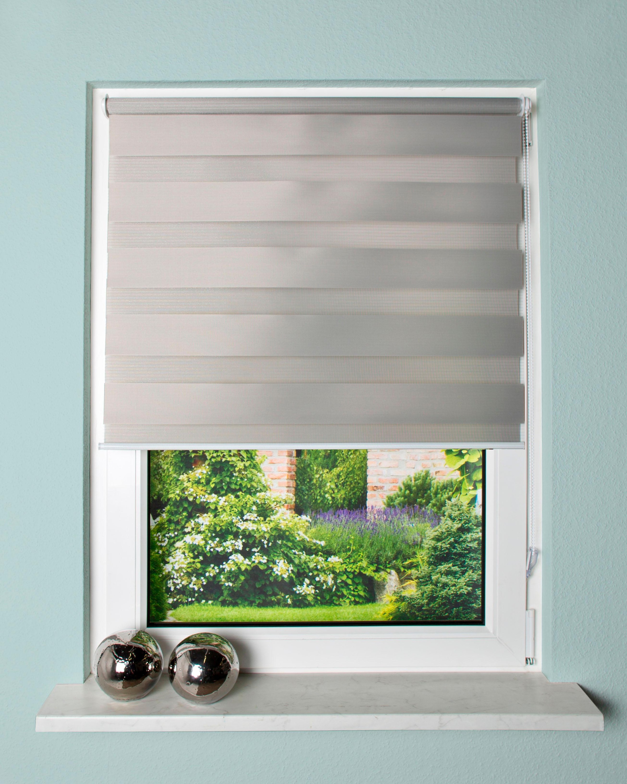 HOME WOHNIDEEN Doppelrollo "STRIPES" Lichtschutz ohne Bohren