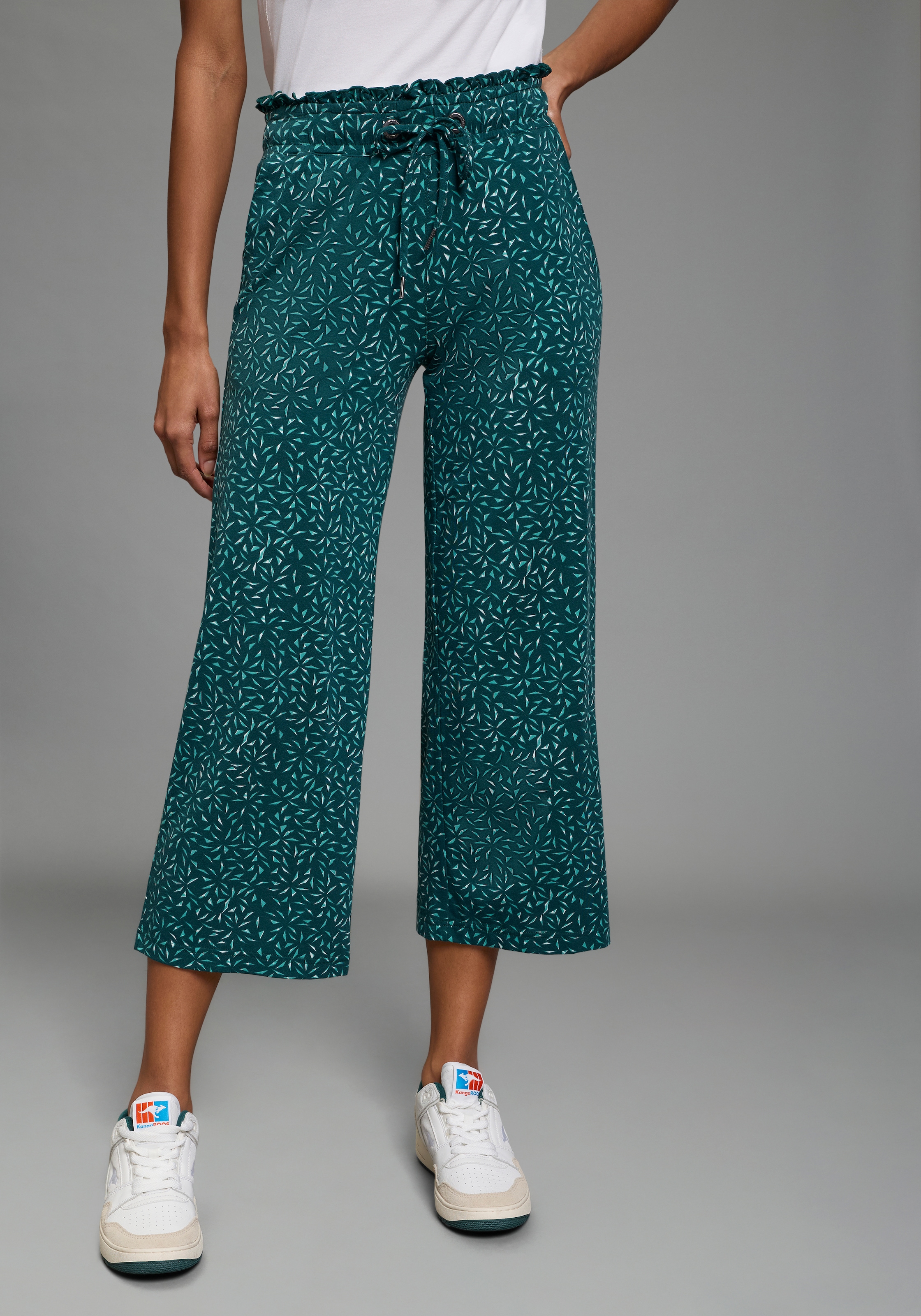 Image of KangaROOS Culotte weite Jerseyhose, mit Eingrifftaschen, mit Bindeband am Bund
