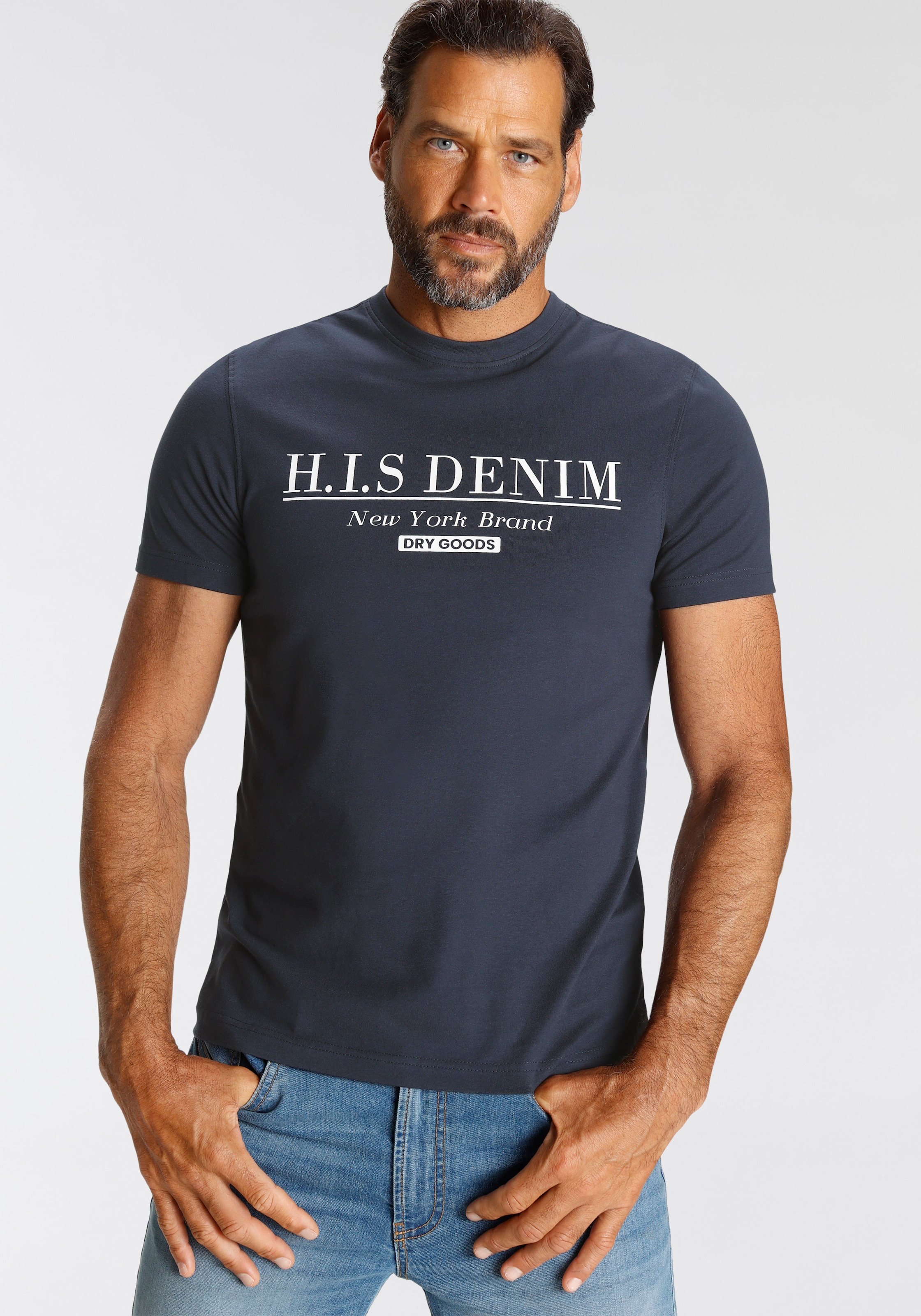 H.I.S T-Shirt, mit Logo-Print vorne