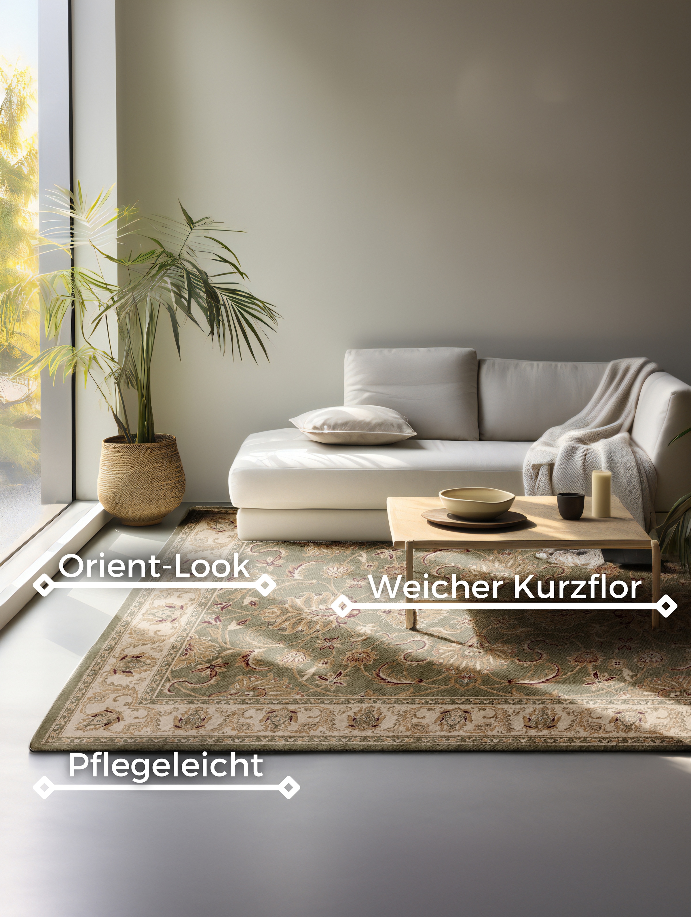 HANSE Home Teppich »Harirud«, rechteckig, 8 mm Höhe, Orient Optik, strapazierfähig, pflegeleicht, robust