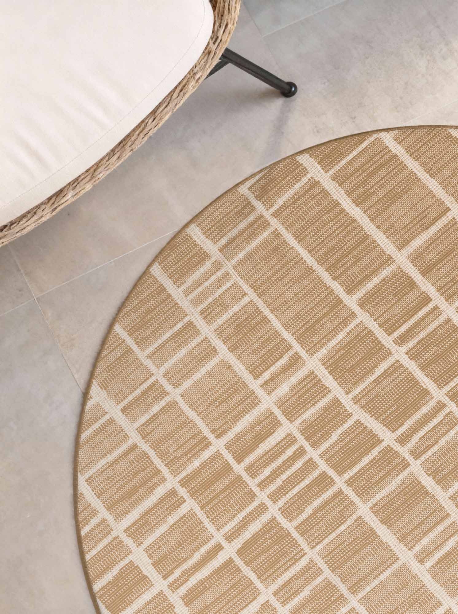 Ted Baker Teppich »Crouch , Wendeteppich« rund 8 mm Höhe Designteppich, Wetterfest, Pflegeleicht, Modern, Wohnzimmer, Terrasse