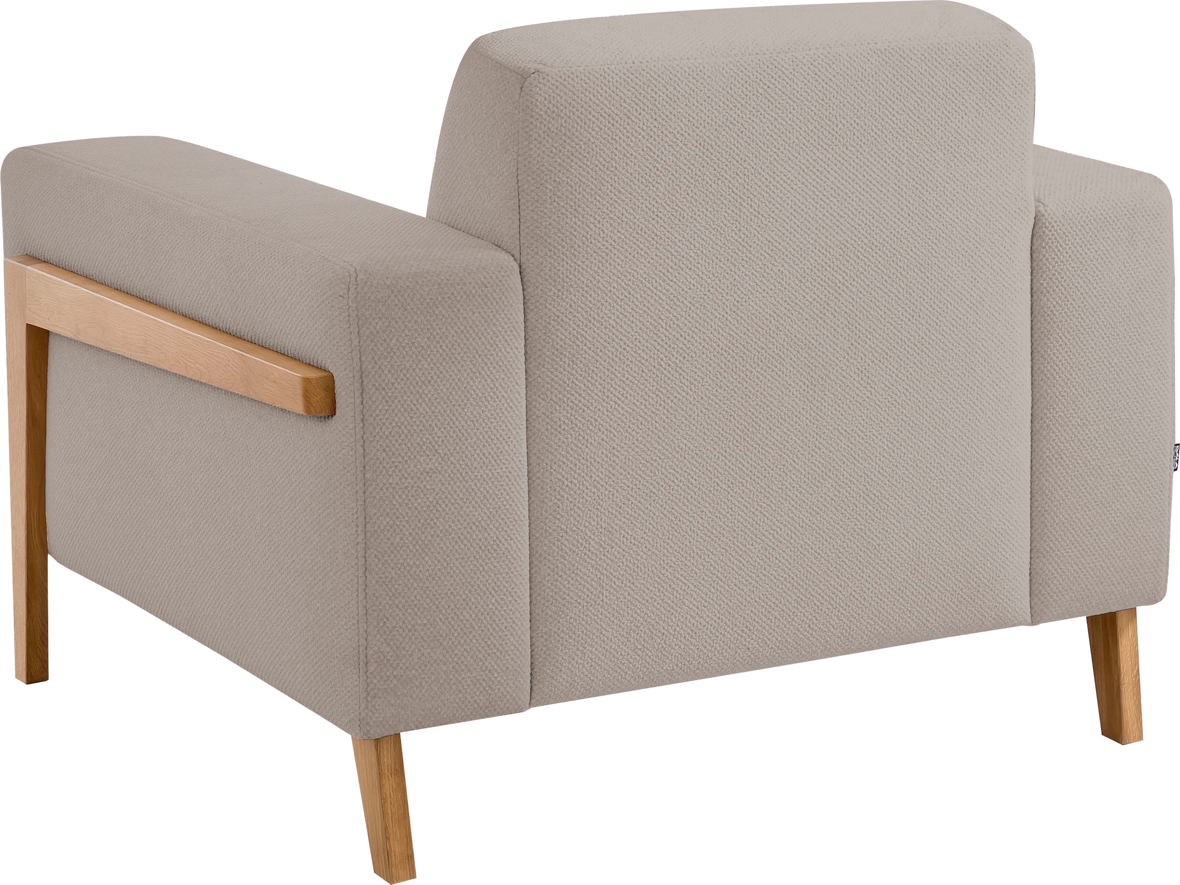 exxpo - sofa fashion Sessel »Starr, Loungesessel«, im Scandinavian Design, mit Massive Holzfüsse, frei im Raum stellbar