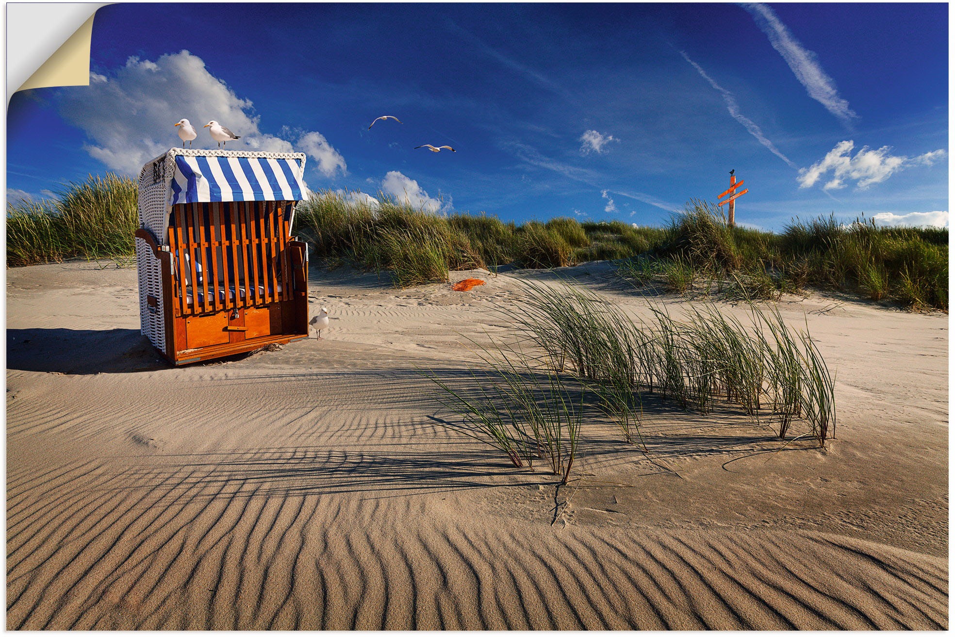 Image of Artland Wandbild »Sommerbriese am Meer«, Strandbilder, (1 St.), in vielen Grössen & Produktarten - Alubild / Outdoorbild für den Aussenbereich, Leinwandbild, Poster, Wandaufkleber / Wandtattoo auch für Badezimmer geeignet bei Ackermann Versand Schweiz