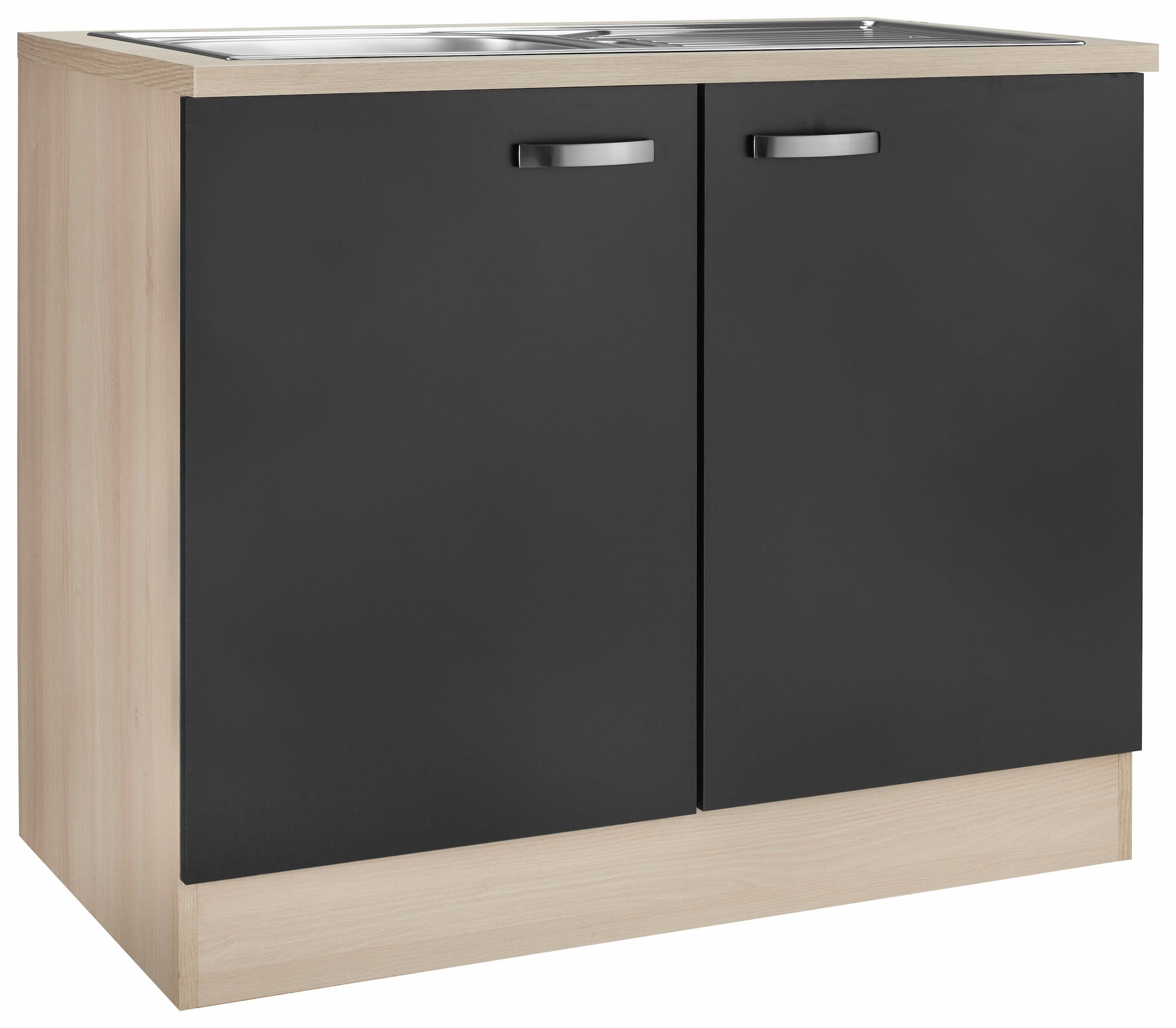 OPTIFIT Spülenschrank »Faro«, mit Metallgriffen, Breite 100 cm