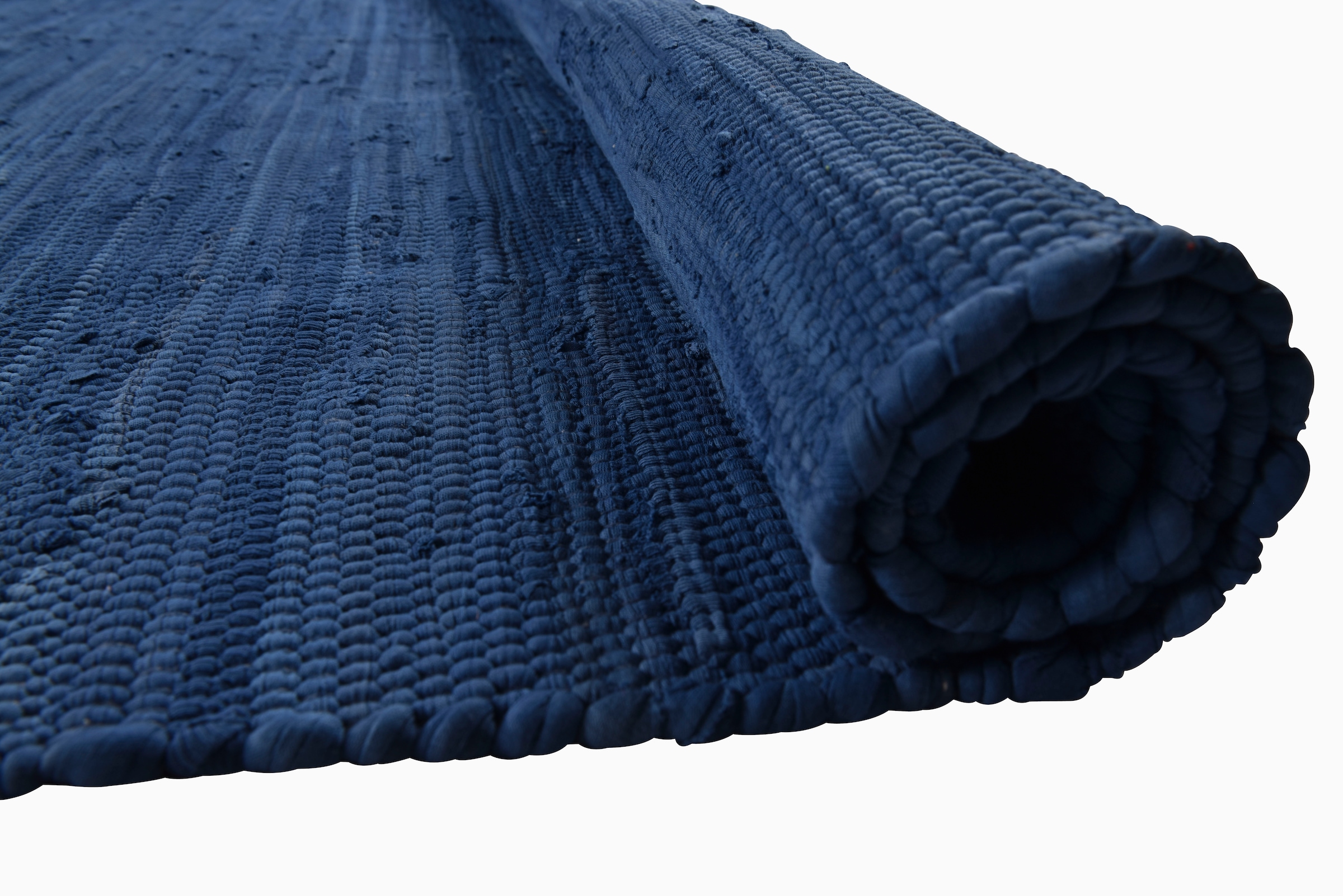 THEKO Teppich »Happy Cotton«, rechteckig, bequem Fransen mit Teppich, kaufen Flachgewebe, reine handgewebt, Baumwolle, Handweb