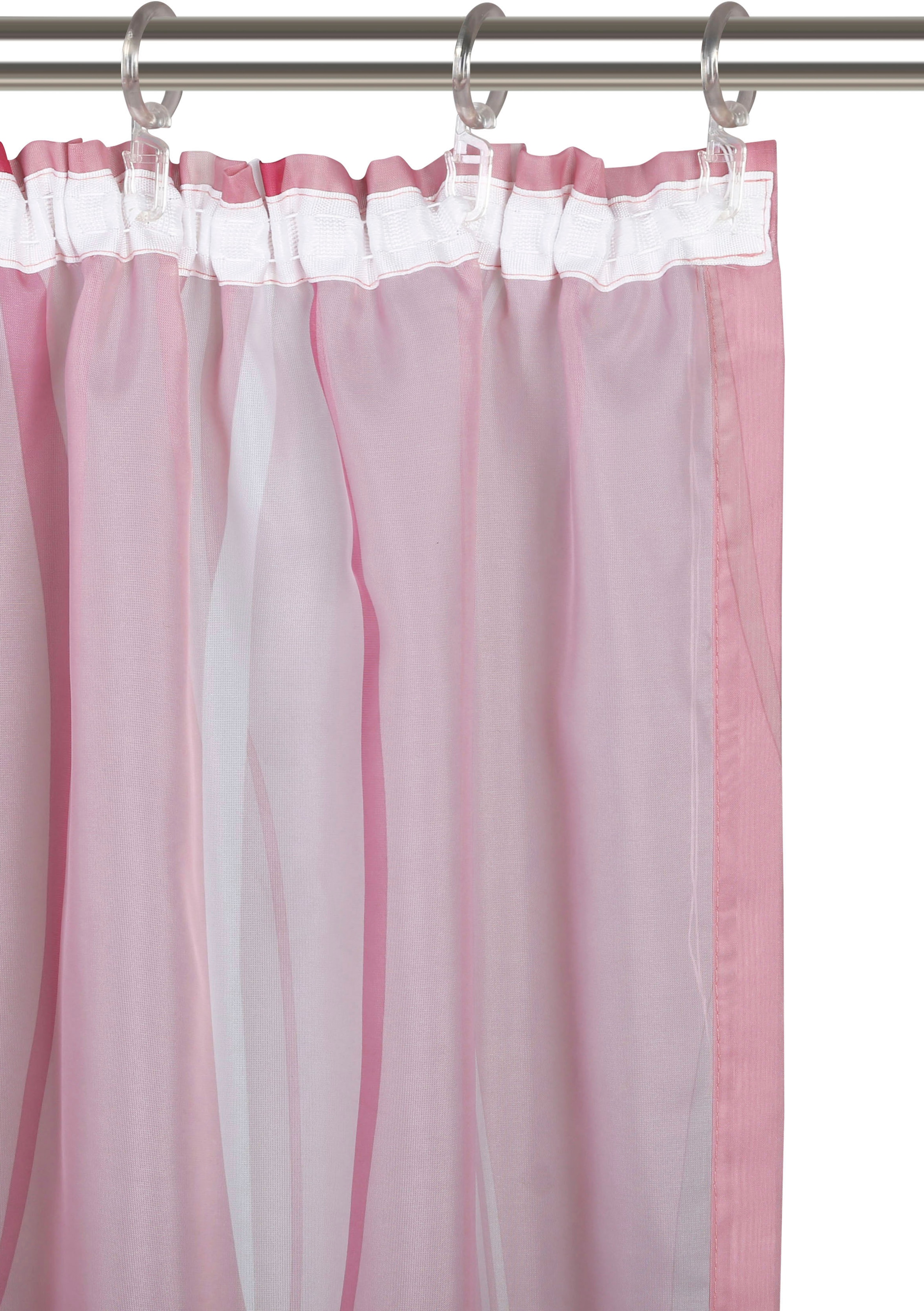 GOODproduct Gardine »Dimona« Kräuselband 2 Stk. tlg. 2er-Set, transparent, Voile, Polyester