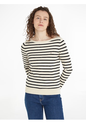 Strickpullover »CO JERSEY STITCH BOAT-NK SWEATER«