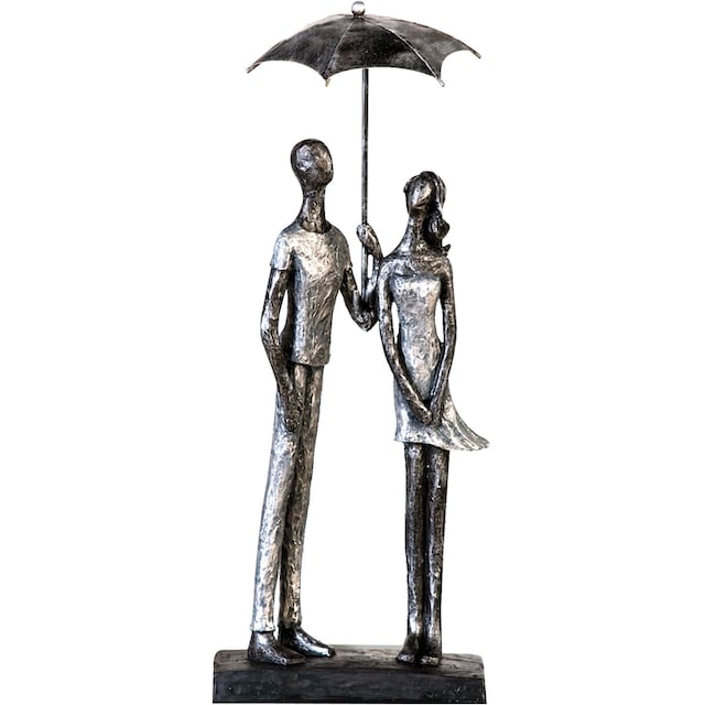 Casablanca by Gilde Dekofigur »Skulptur Umbrella, silber«, Dekoobjekt, Höhe  36 cm, antikfinish, mit Spruchanhänger, Wohnzimmer kaufen