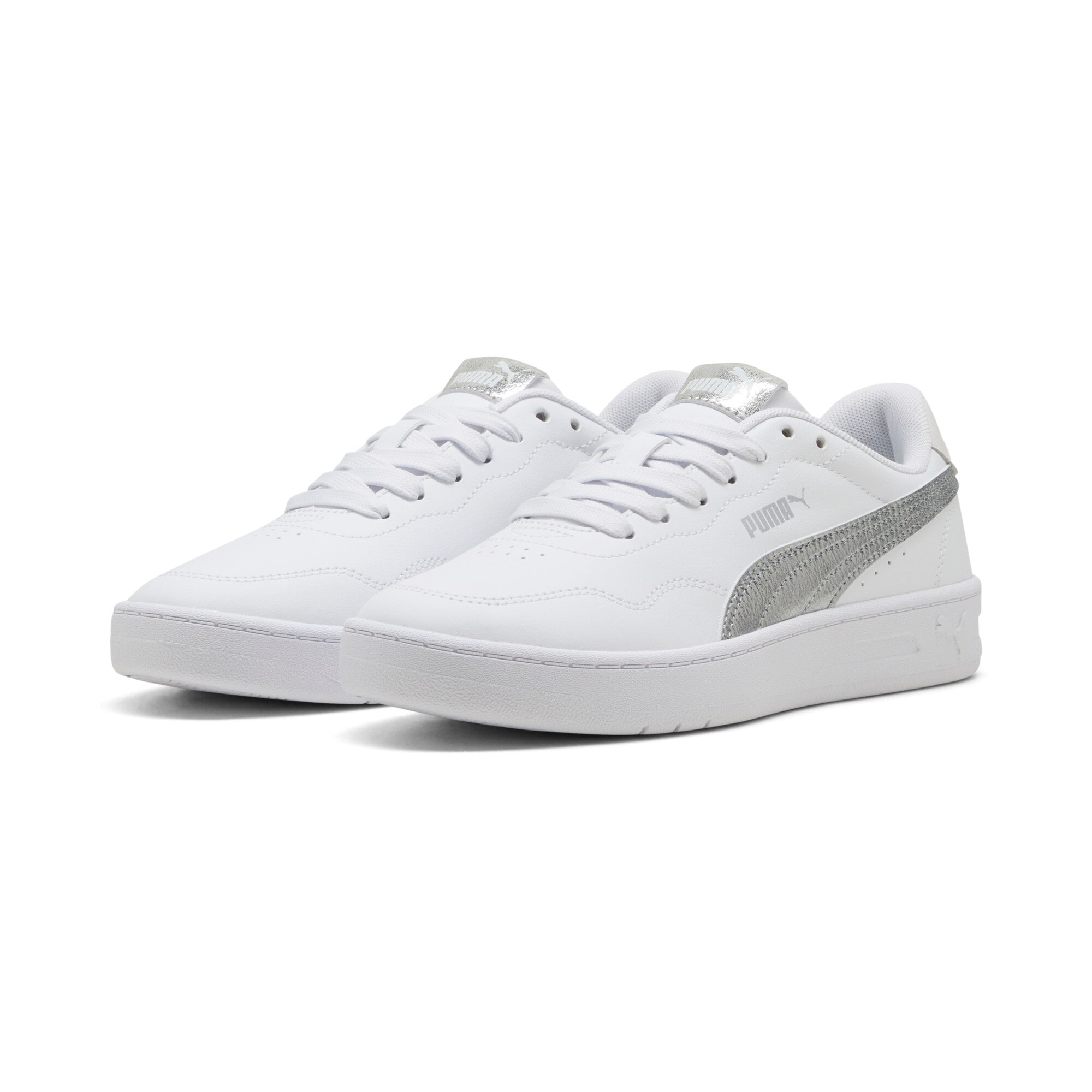 Image of PUMA Sneaker "COURT LALLY METALLIC WHISPER" für sportlichen Look im Alltag, atmungsaktives Innenmaterial