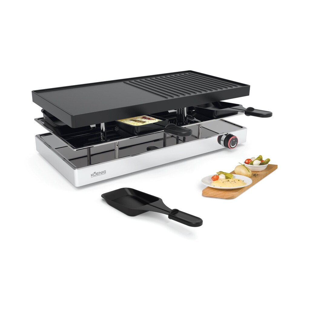 KOENIG Raclette »Elegance 8 Pers«, 8 St. Raclettepfännchen, 1200 W