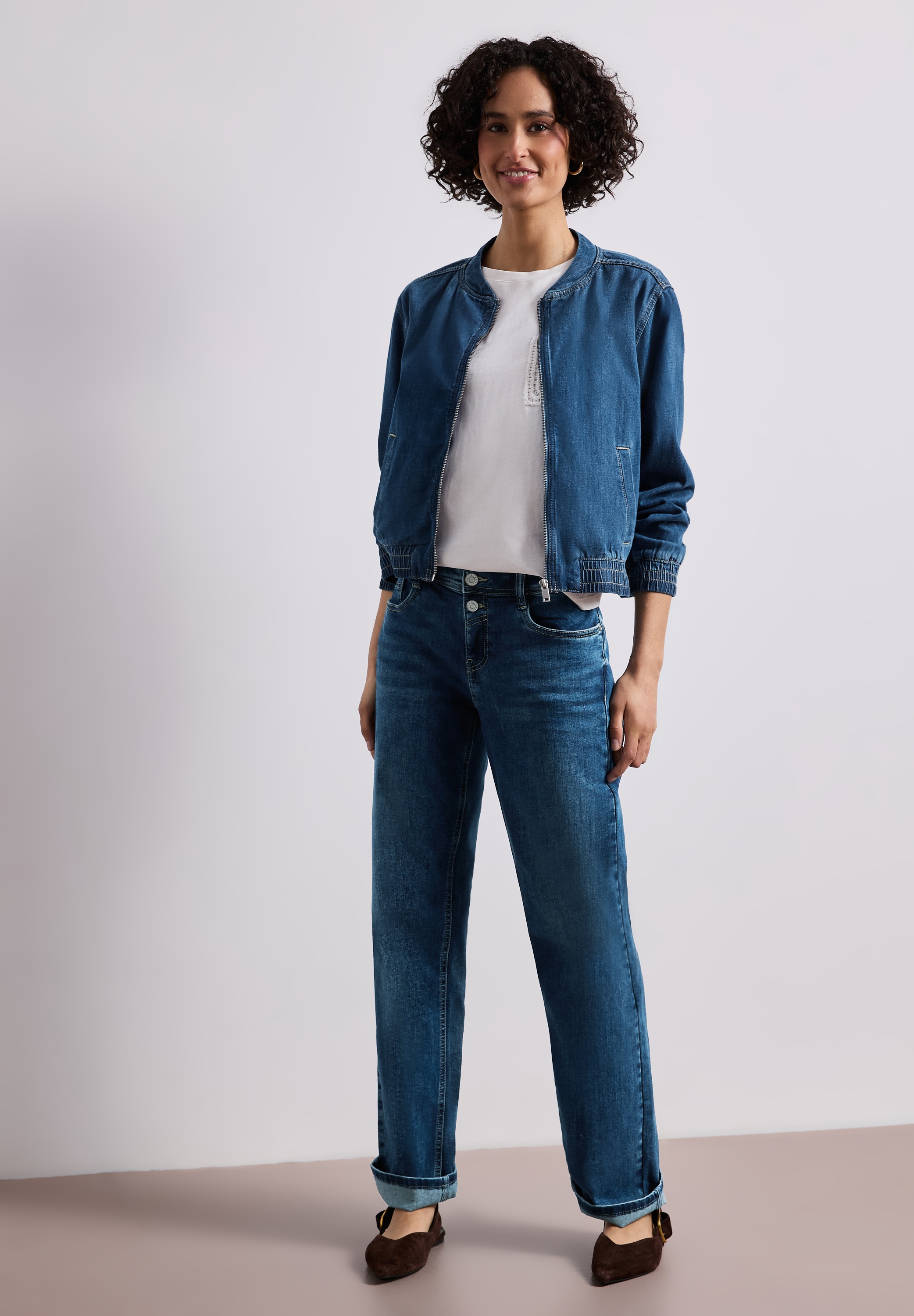 STREET ONE Blouson Coupe légèrement raccourcie, avec col blouson