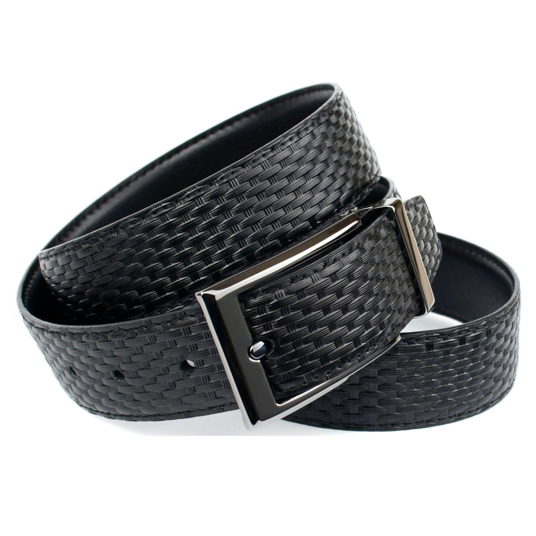 Image of Anthoni Crown Ledergürtel, Klassischer Wendegürtel eine Seite Flechtoptik bei Ackermann Versand Schweiz