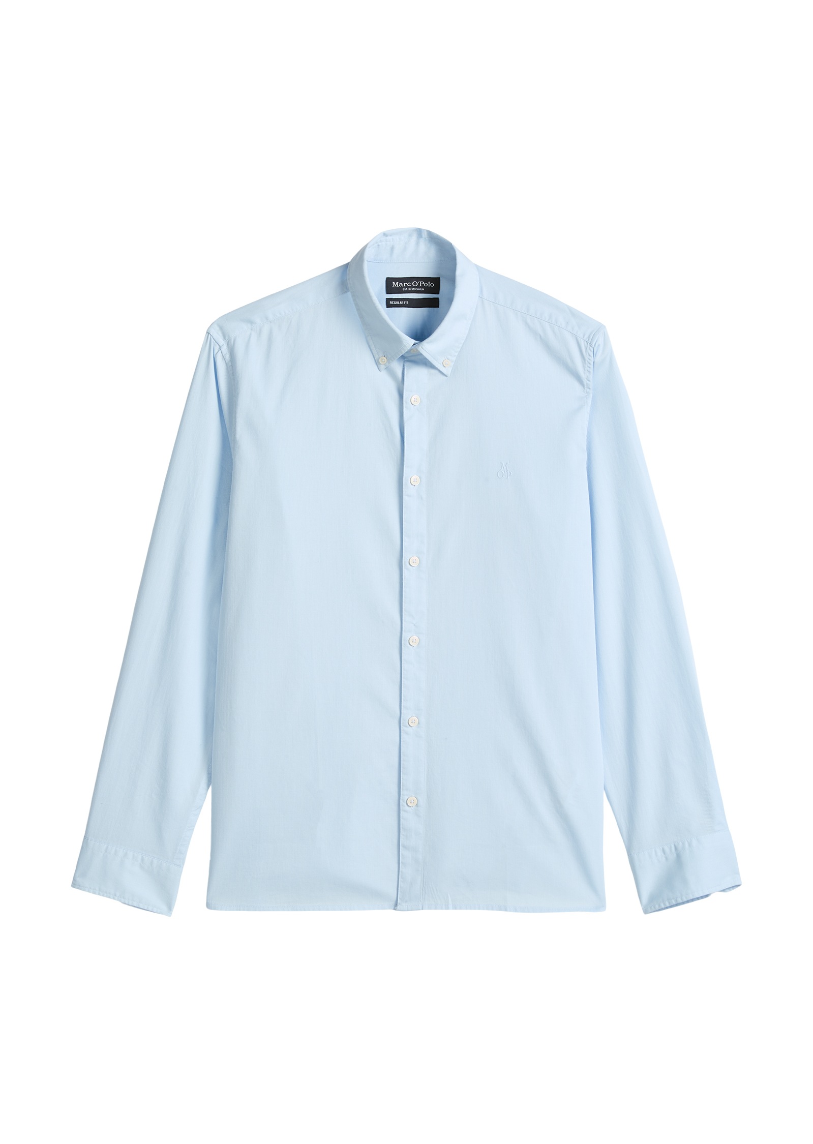 Marc O'Polo Langarmhemd regular fit aus Bio-Baumwolle, Button-down-Kragen, mit Struktur