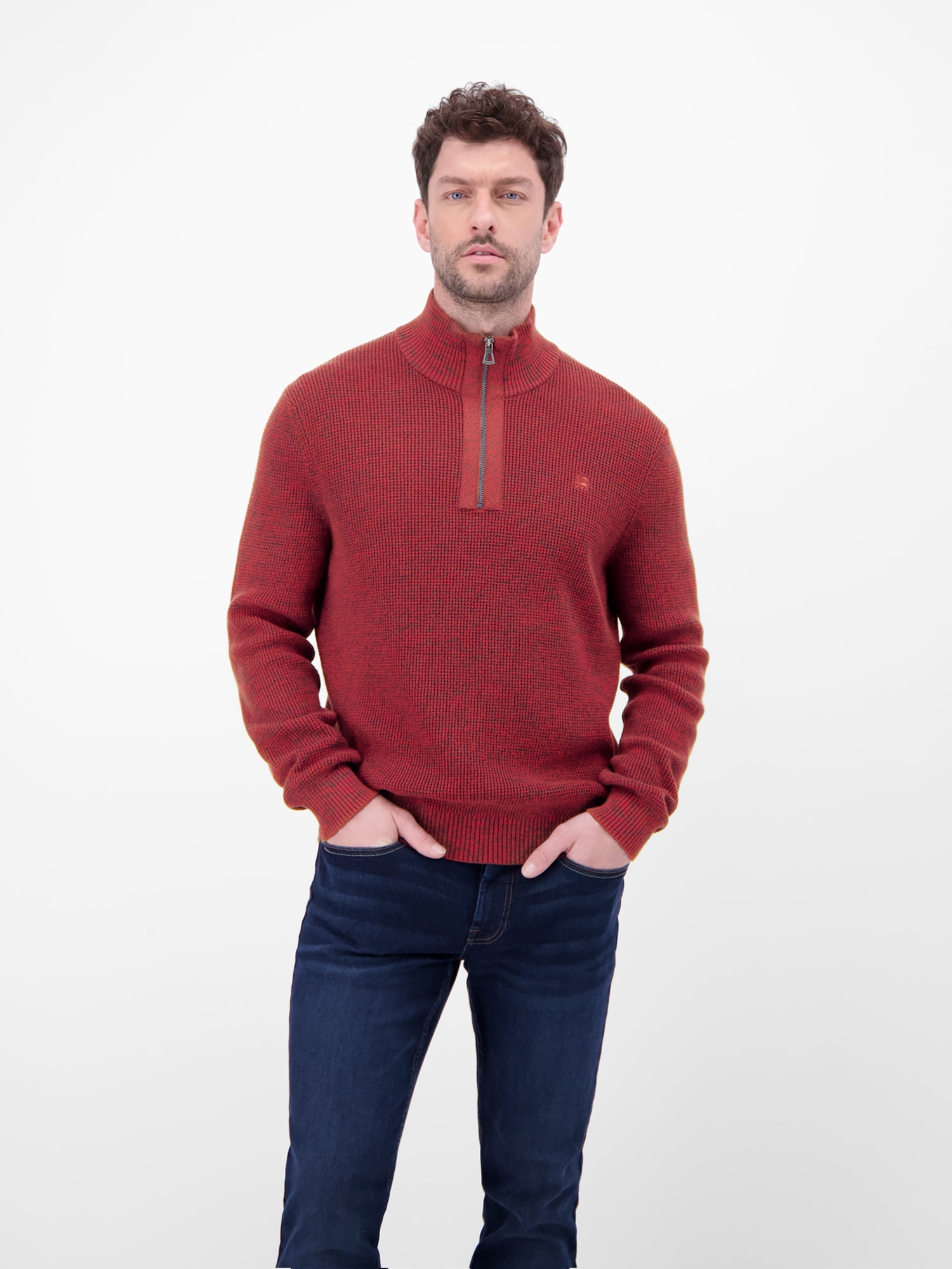 Image of LERROS Strickpullover "Herren Troyer in Twist-Struktur"