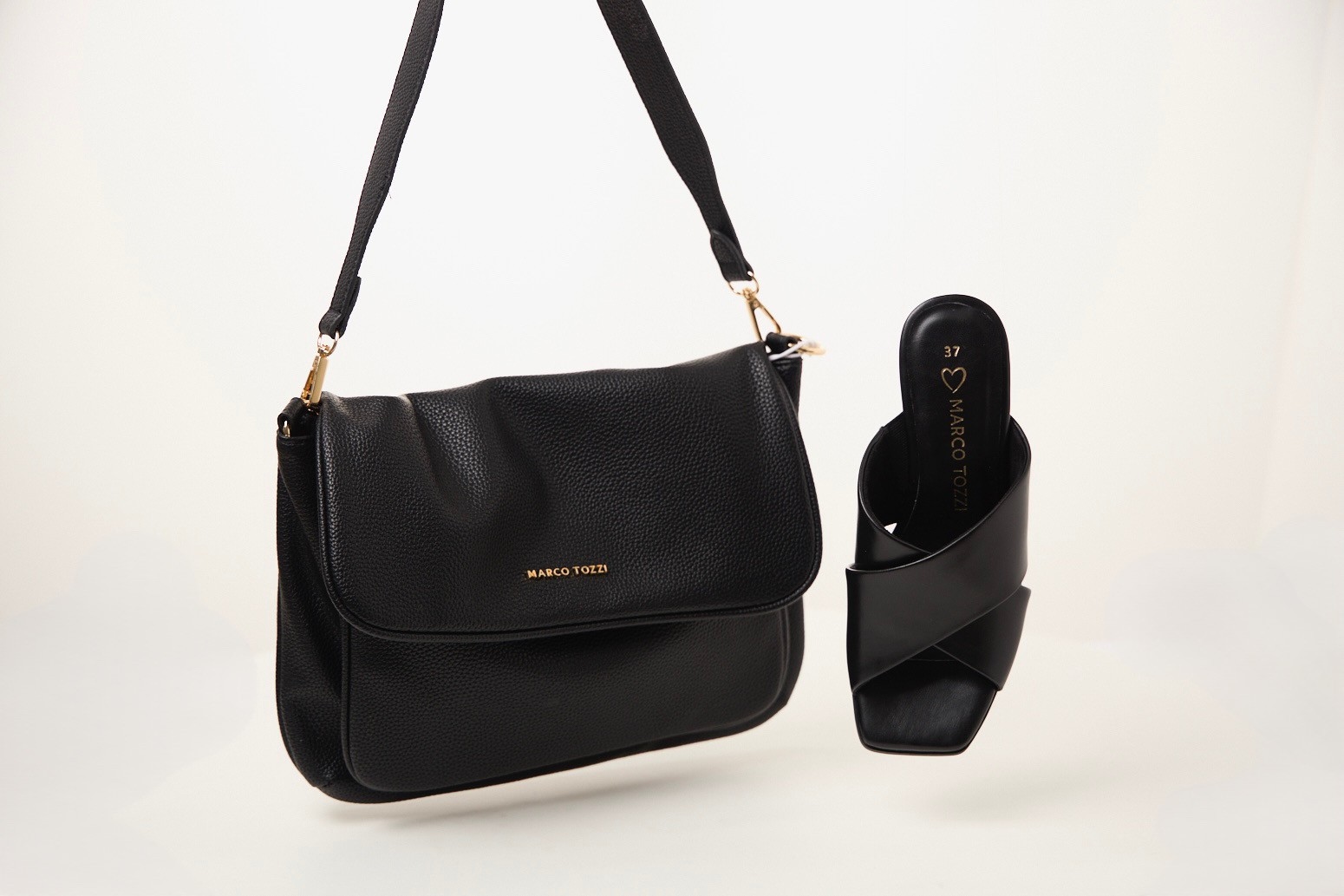 MARCO TOZZI Pantolette  , Blockabsatz, Sommerschuh, Schlappen mit gekreuzter Bandage