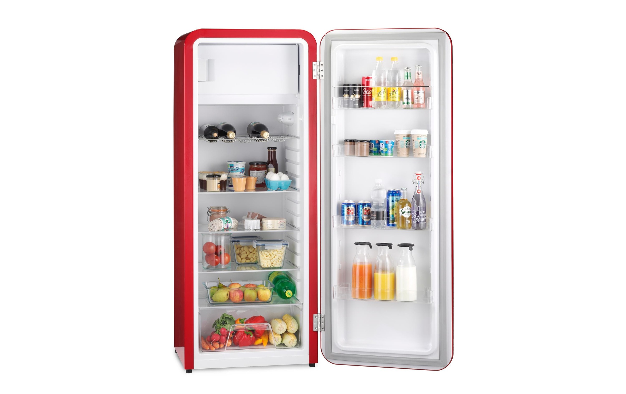 Trisa Kühlschrank »Frescolino Classic rot«, Frescolino Classic rot, 152,4 cm hoch, 60 cm breit