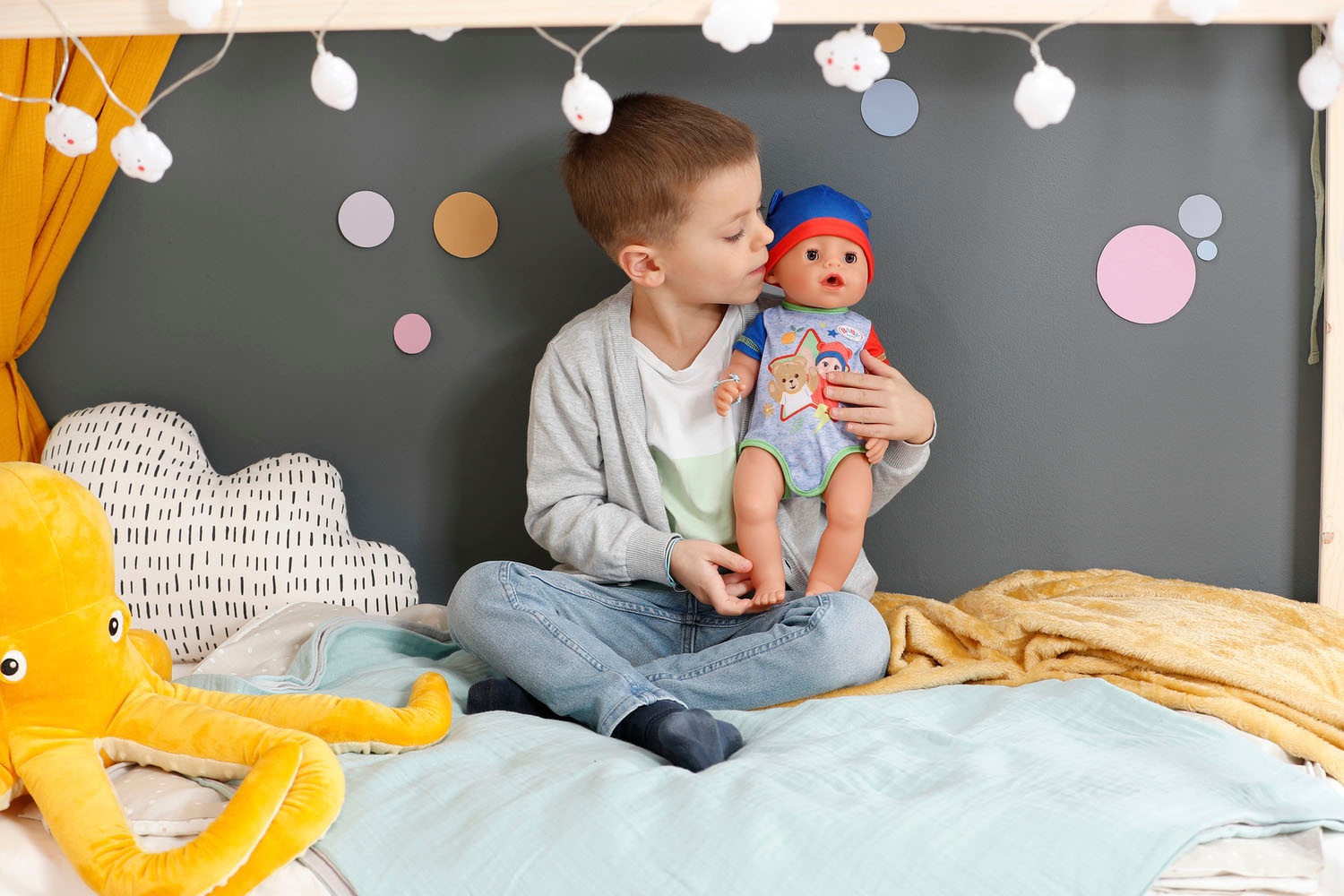 Baby Born Babypuppe »Jonas, 43 cm« mit 10 lebensechten Funktionen