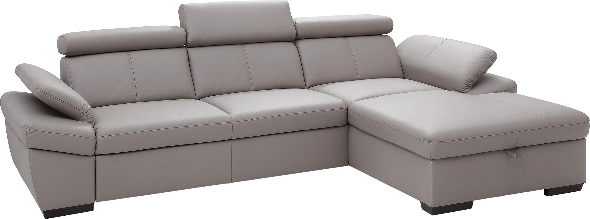 exxpo - sofa fashion Ecksofa »Salerno, klassisch modernes Funktionssofa, hoher Sitzkomfort, L-Form«, inkl. Kopf- und Armteilverstellung, wahlweise mit Bettfunktion