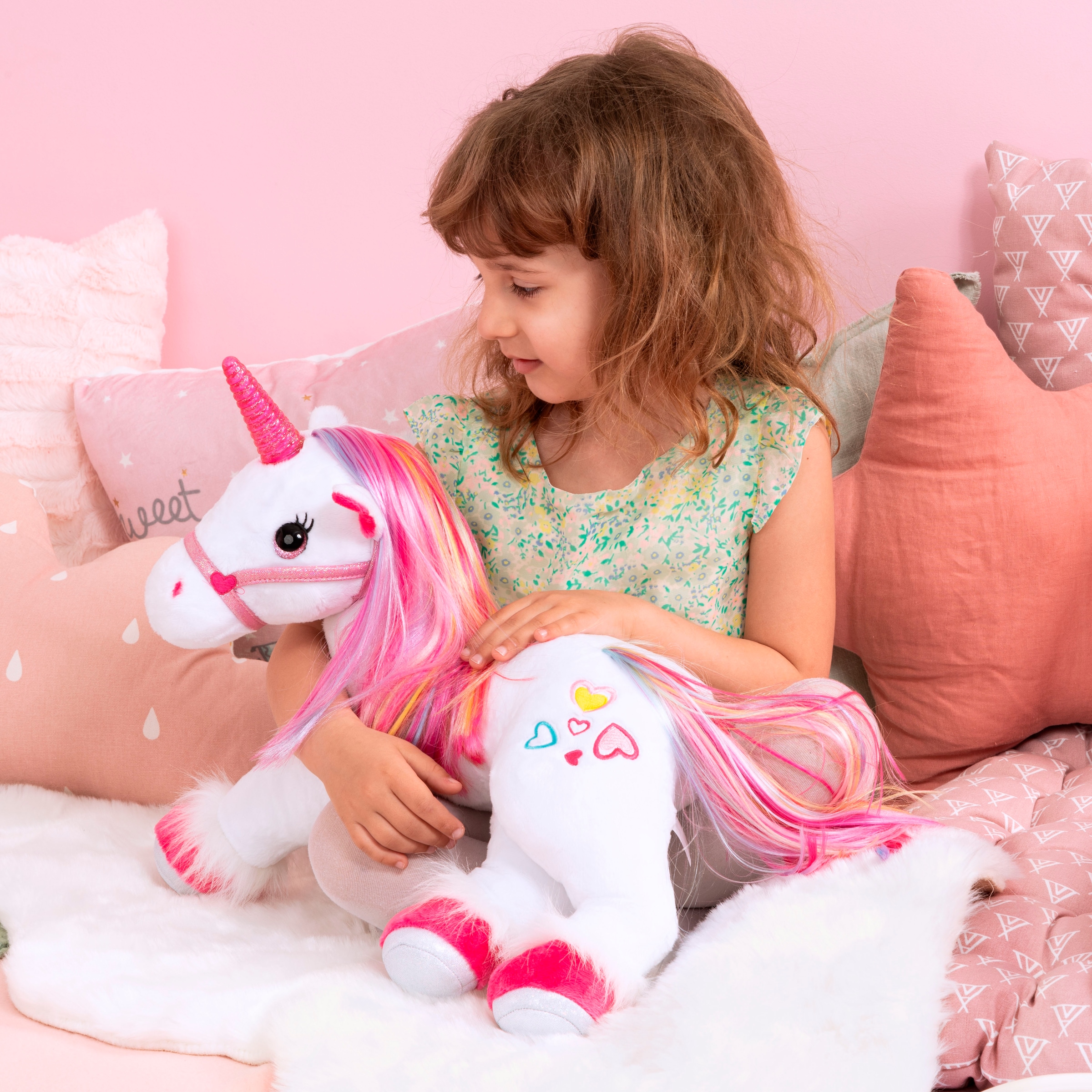 Bayer Kuscheltier »Plüscheinhorn« mit Licht und Sound