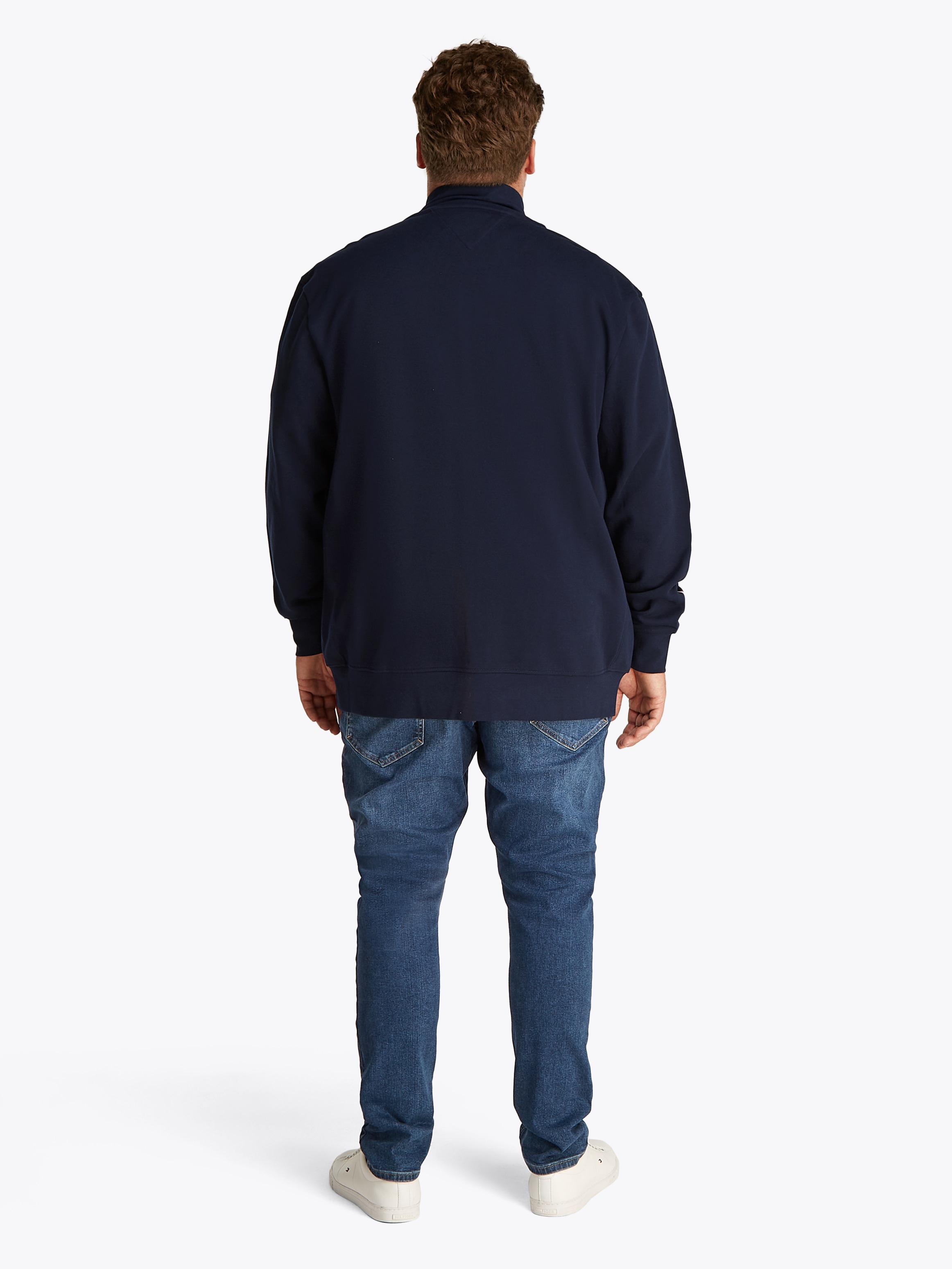 Tommy Hilfiger Big & Tall Sweatjacke »BT-GLOBAL STRIPE STAND COLLAR-B«, Grosse Grössen