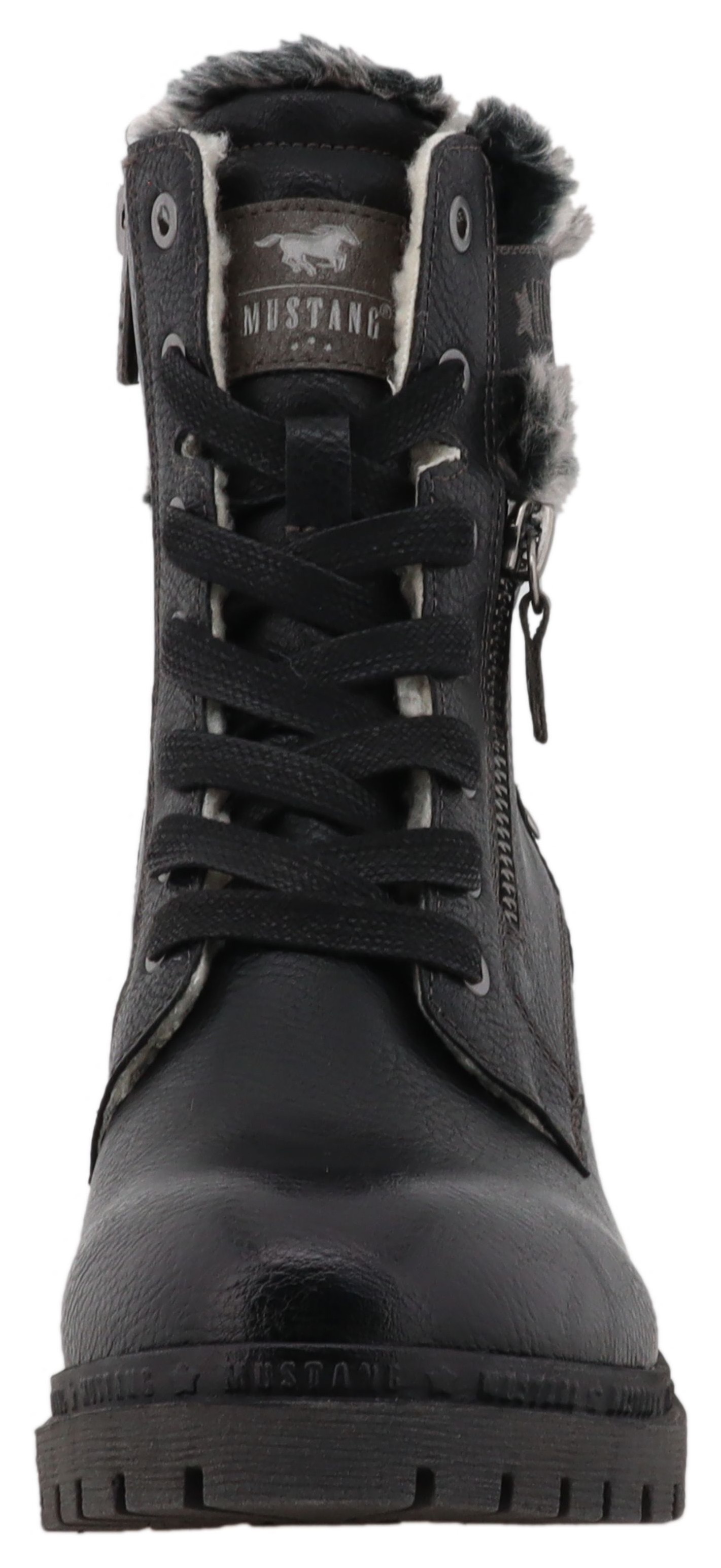 Mustang Shoes Winterstiefelette »Leila«  Winterstiefel mit Kunstfellkragen und Blockabsatz