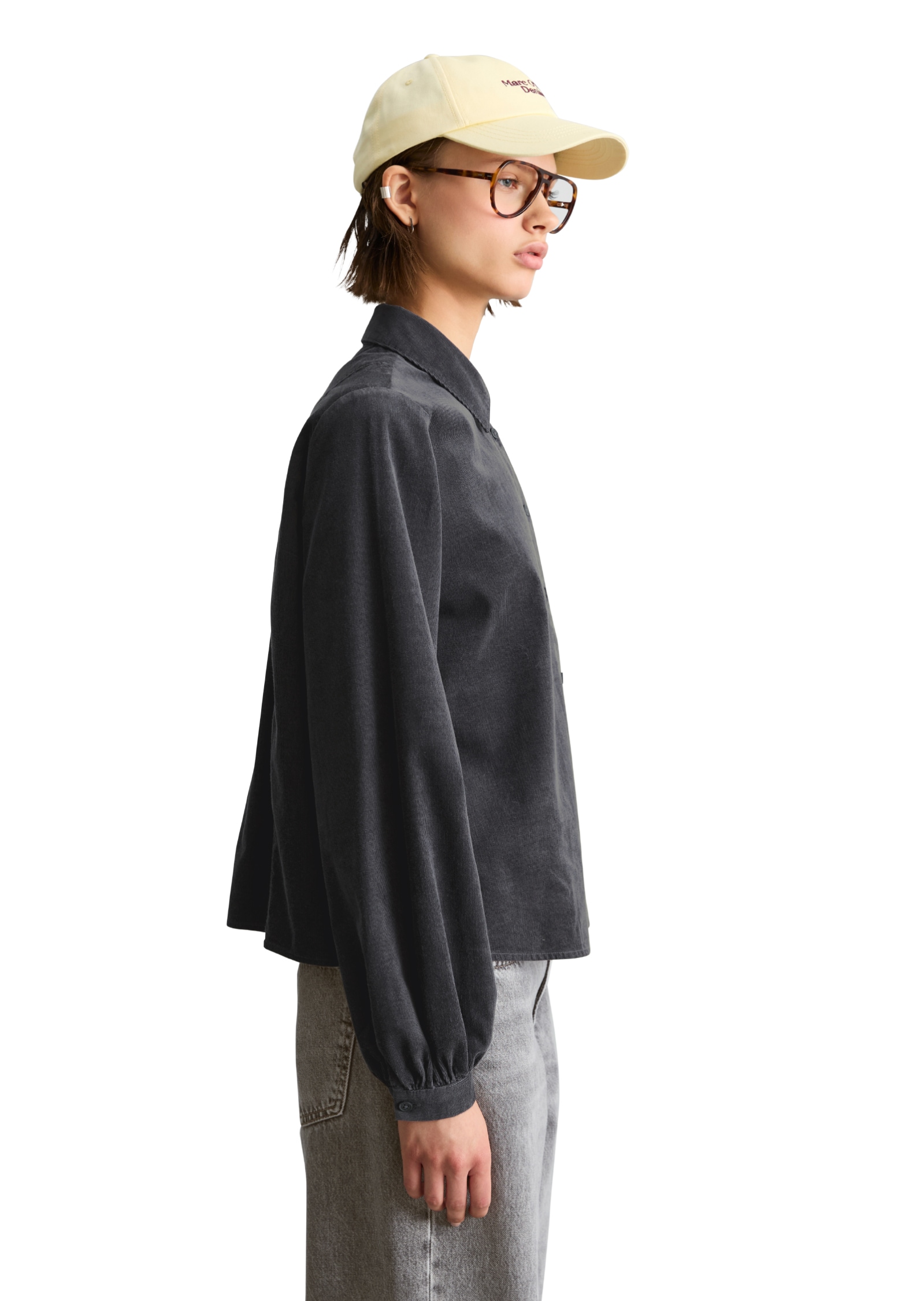 Marc O'Polo DENIM Hemdbluse aus reiner Bio-Baumwolle, Rückenpasse