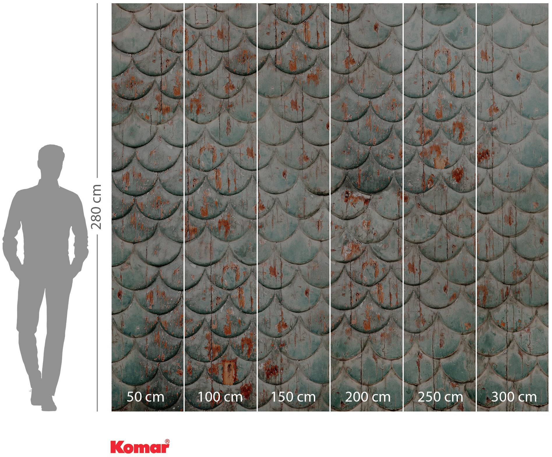 Komar Vliestapete »Digitaldruck Vlies -  Antique - Grösse 300 x 280 cm« bedruckt glatt Wohnzimmer, Schlafzimmer