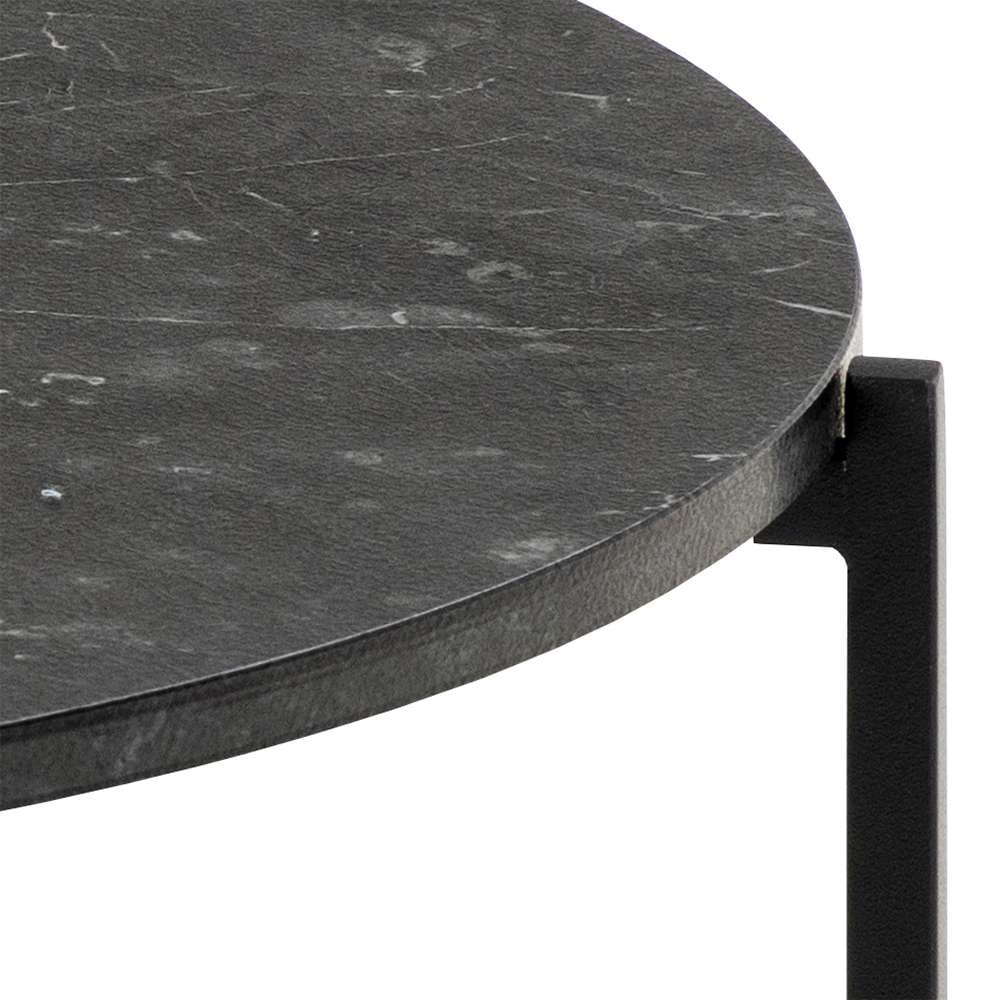 ACTONA GROUP Couchtisch »Lamoine« Rund, Izmir matt schwarz, rau Melamin, Ø70x42 cm