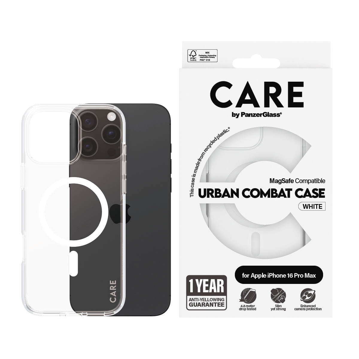 Image of CARE by PanzerGlass Handyhülle "Urban Combat Case mit MagSafe für Apple iPhone 16 Pro Max" Backcover, Schutzhülle, Handyschutzhülle, Case, Schutzcase, stossfest