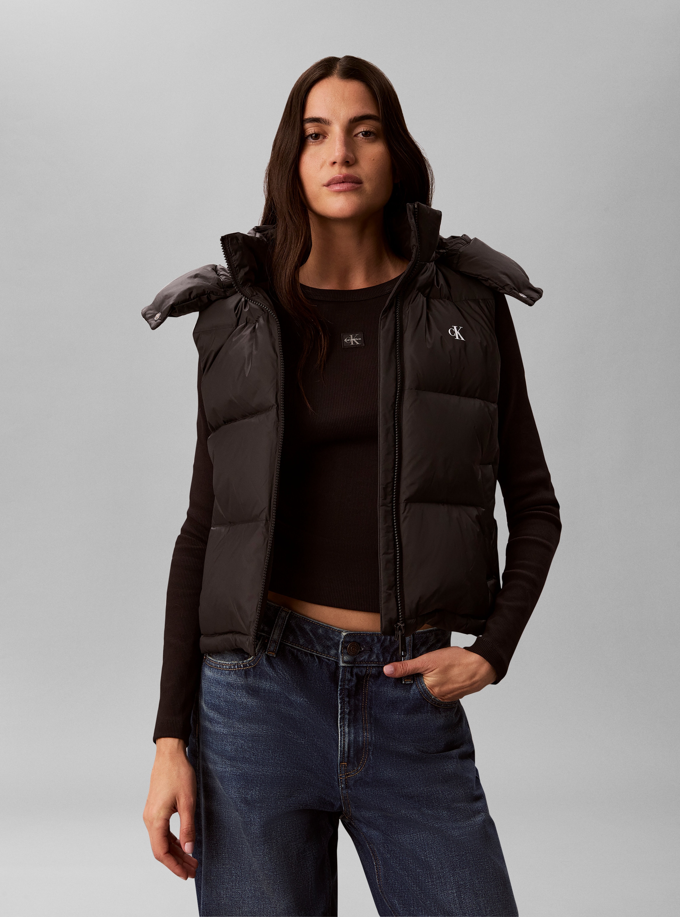 Image of Calvin Klein Steppjacke "ESSENTIAL SHORT DOWN PUFFER" mit Kapuze Regular fit mit Stehkragen