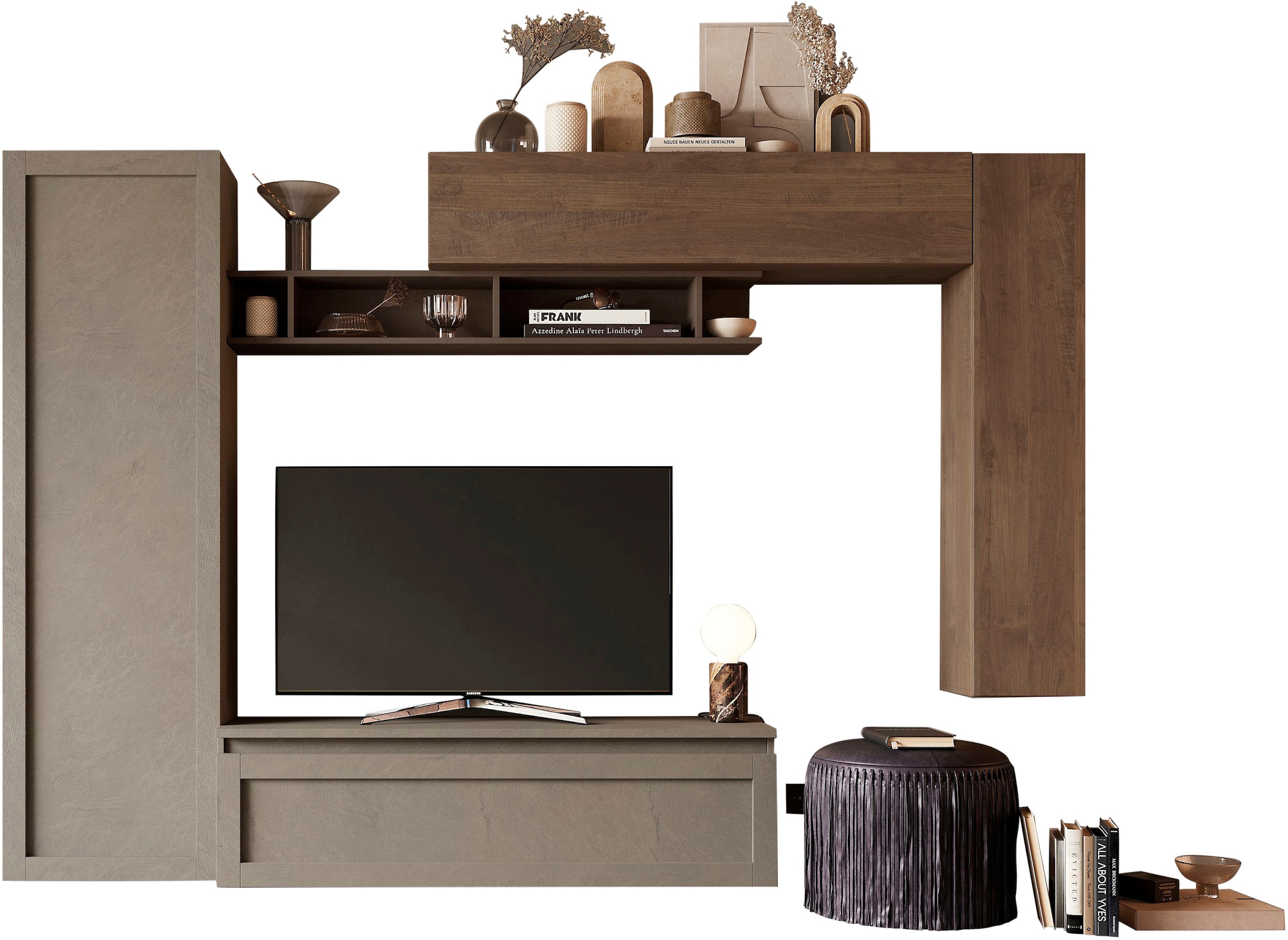 INOSIGN Wohnwand »INFINITY, 5tlg. Breite 280 cm, Schrankwand, Anbauwand«, (5 St.), (Lowboard, Hochschrank, 2x Hängeschrank, Wandregal)