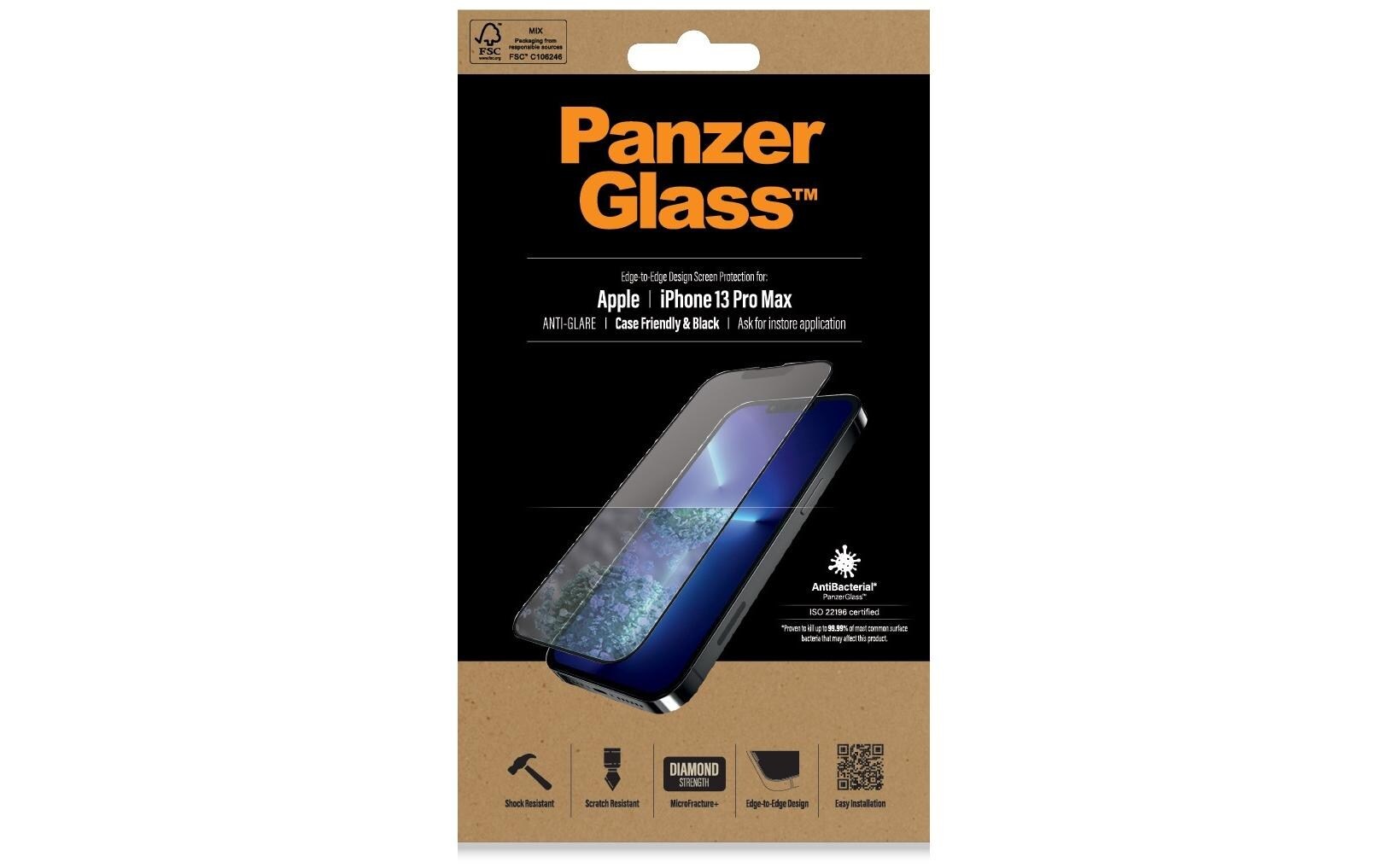 Image of PanzerGlass Displayschutzglas »Displayschutz Case«, für iPhone 13 Pro Max, Mit Rahmen bei Ackermann Versand Schweiz