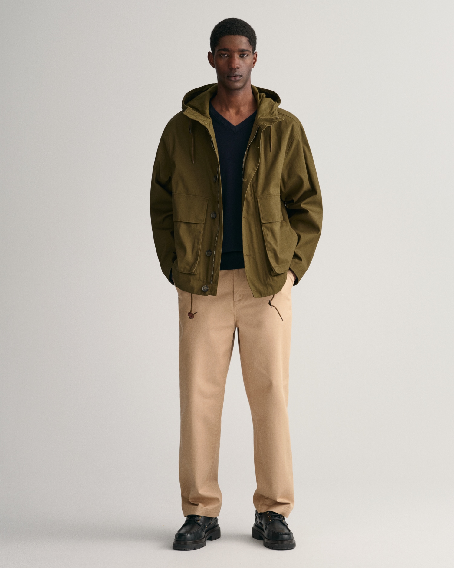 Gant Pull col V »Classic Cotton V-Neck« Premium Strickjersey aus weicher 100% Baumwolle, Übergangspullover