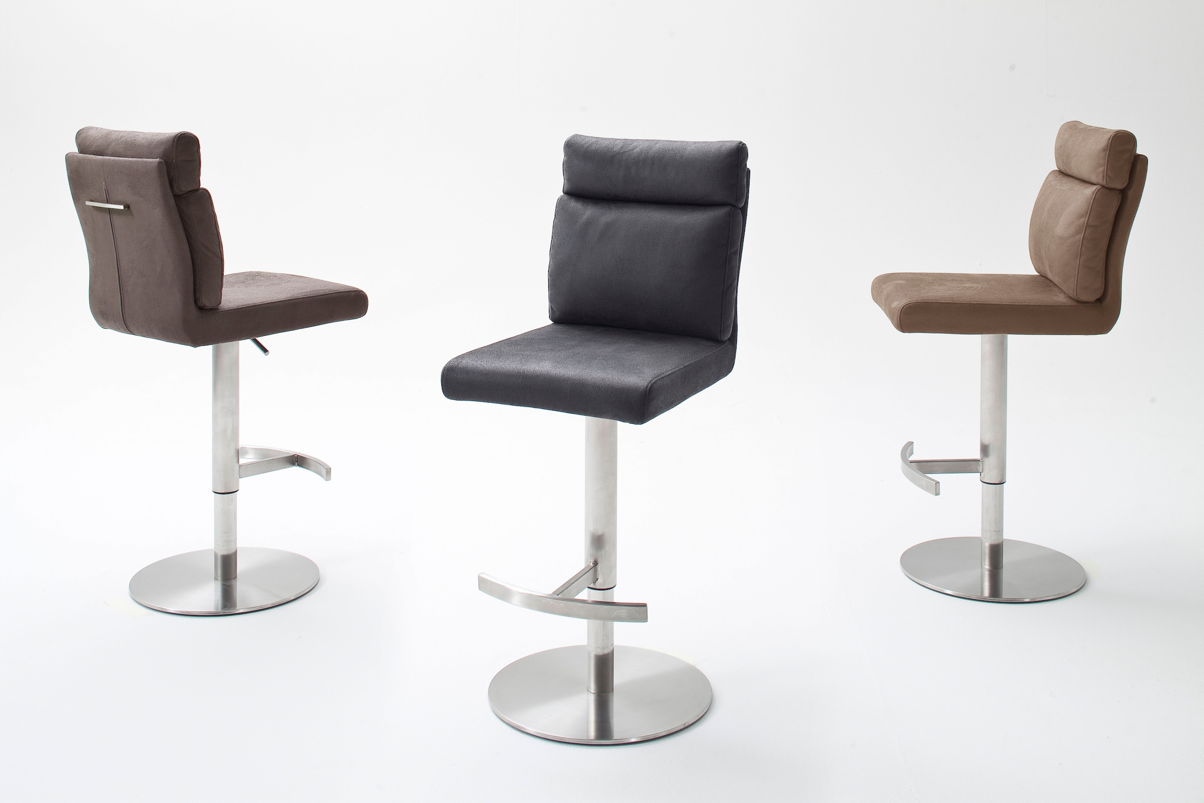 Image of MCA furniture Bistrostuhl "RABEA Barstuhl mit Griff" () Bodenplatte rund, 360 drehbar, Sitzhöhe einstellbar von 53-78 cm
