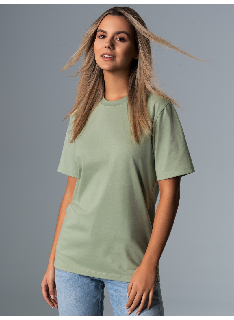 Trigema T-Shirt »TRIGEMA T-Shirt DELUXE Baumwolle« 1 Stk.