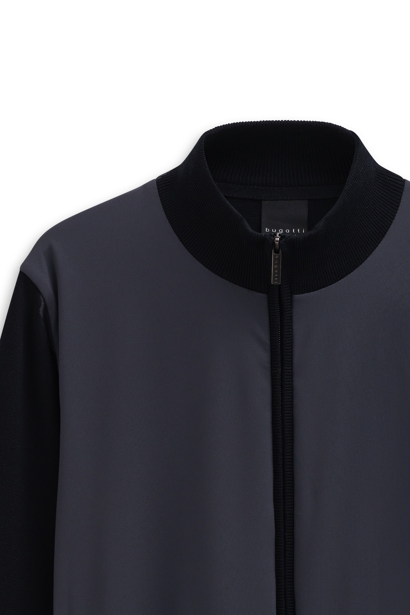 bugatti Veste en tricot »Regular Fit« mit Stehkragen und Reissverschlusstaschen