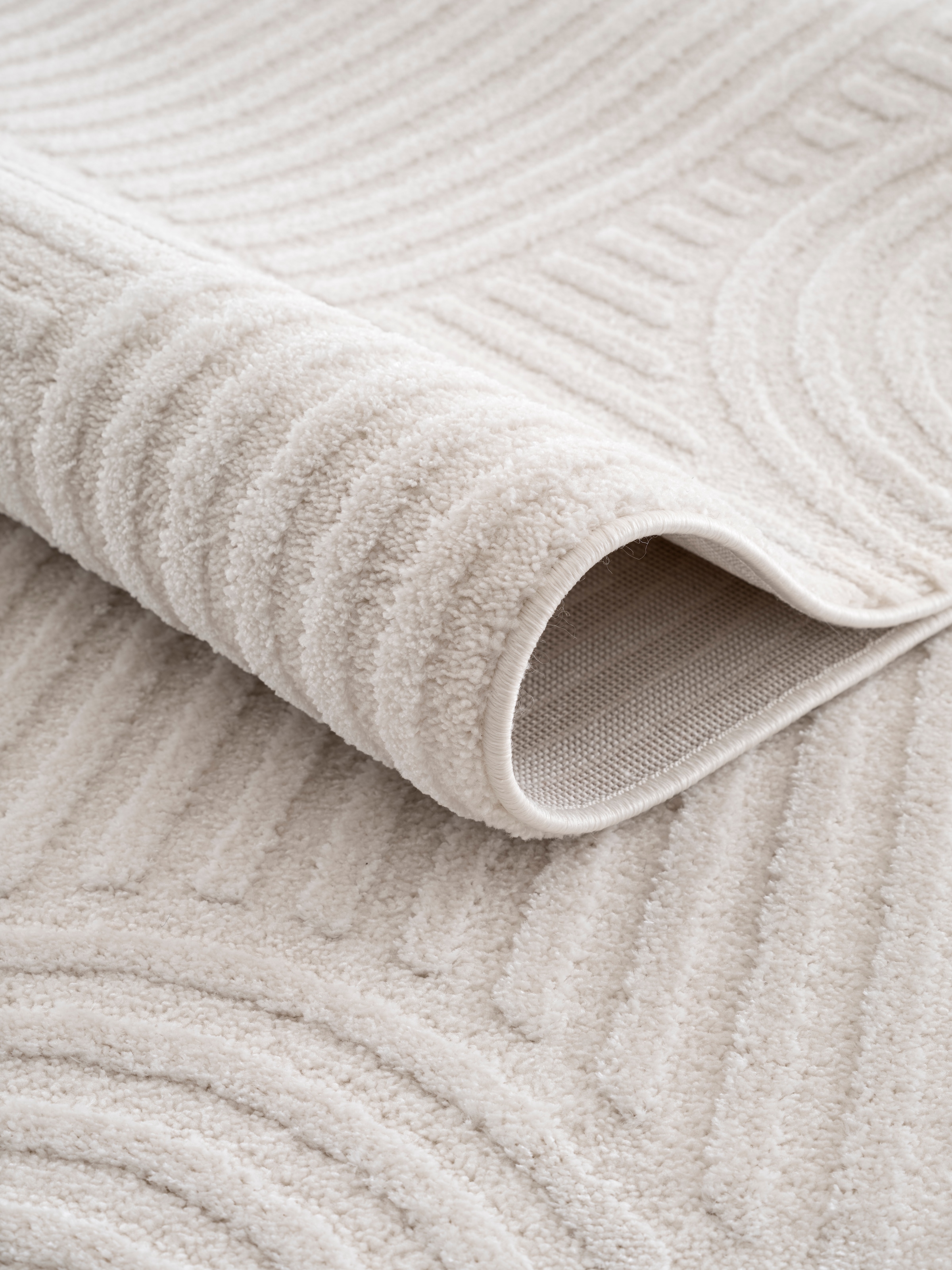 GOODproduct Teppich »Jonnis, mit Fransen, Boho-Design, Scandi, Designteppich« rechteckig 9 mm Höhe Hoch-Tief, 3D Optik, skandinavischer Stil, Wohnzimmer, Schlafzimmer
