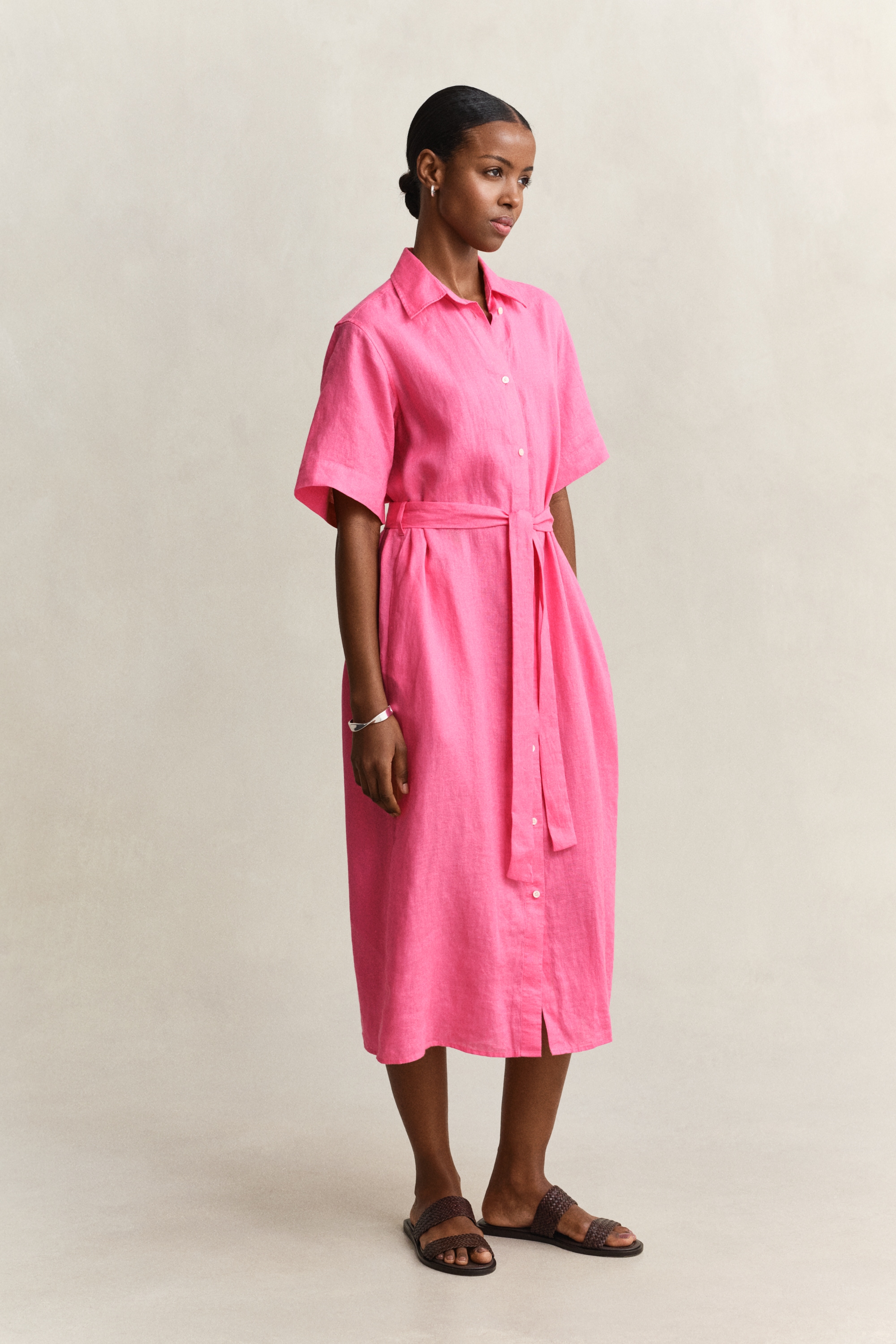 Gant Robe chemisier »LINEN« Sans poche Regular fit mit Bindegürtel