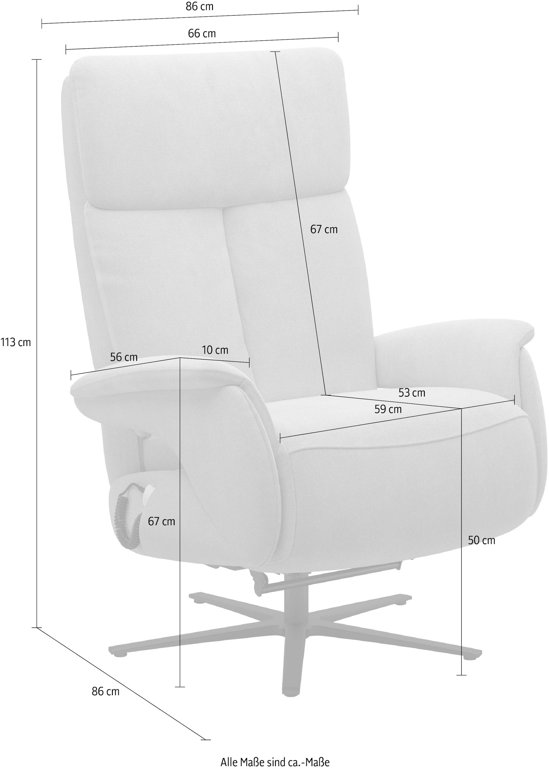 sit&more TV-Sessel »Triple Seven Xtra large, bis 200kg belastbar, mit Herz-Waage Funktion« inkl. Kopfteil- & Drehfunktion, wahlweise mit Akku und Aufstehhilfe
