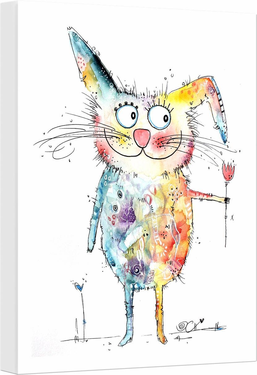 Image of Wall-Art Leinwandbild »Hagenmeyer - Happy Rabbit«, 30/45 cm bei Ackermann Versand Schweiz