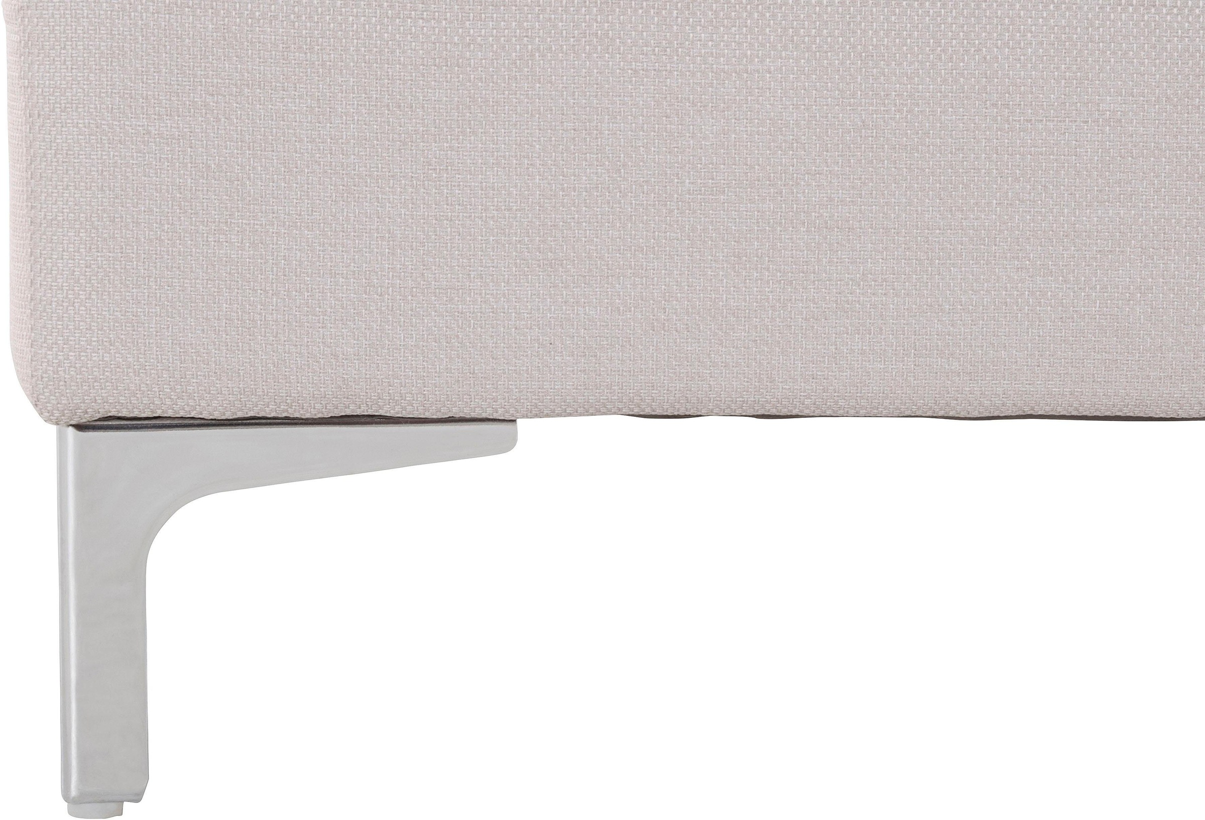 COTTA Polstergarnitur »Sammy L-Form«, (Set), Set bestehend aus: Ecksofa mit Kopfteilverstellung & Hocker